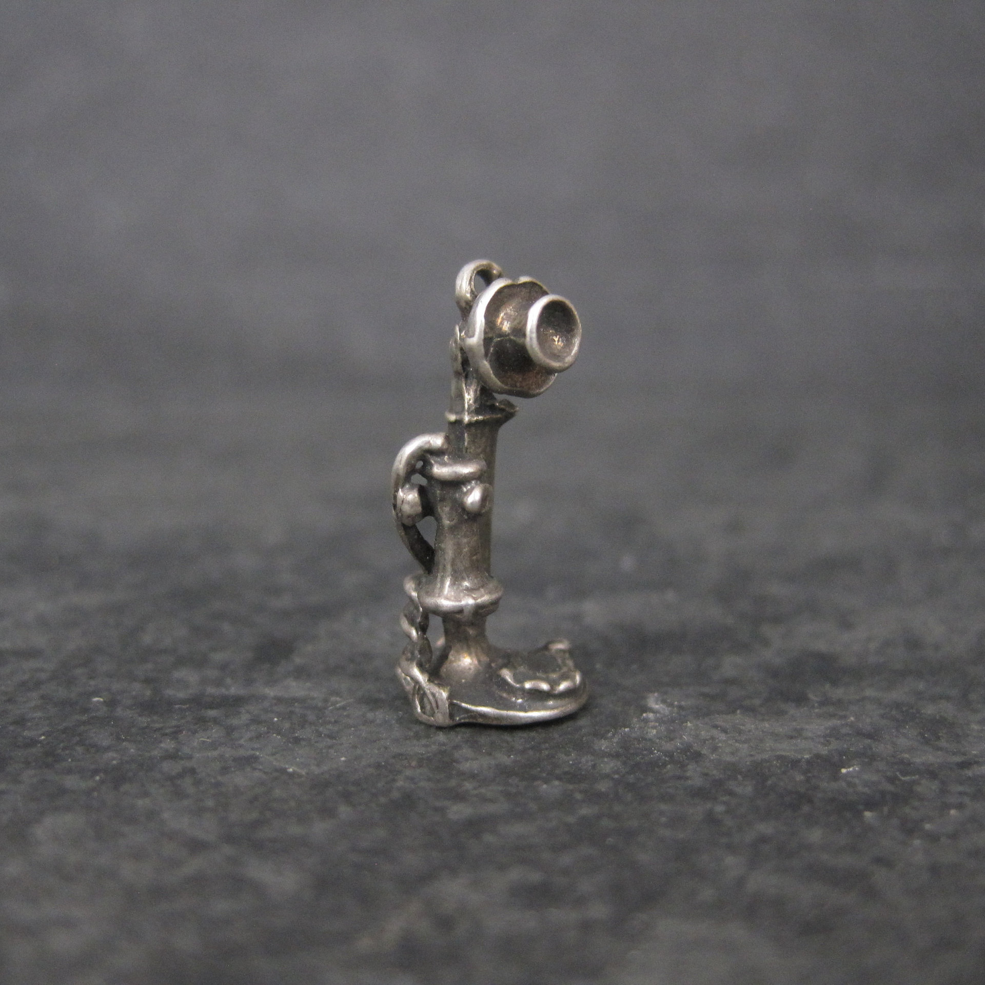 Sterling Antique Telephone Charm