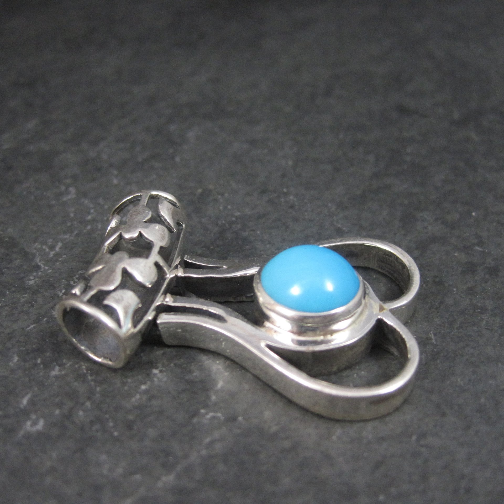 Sterling Sleeping Beauty Turquoise Pendant