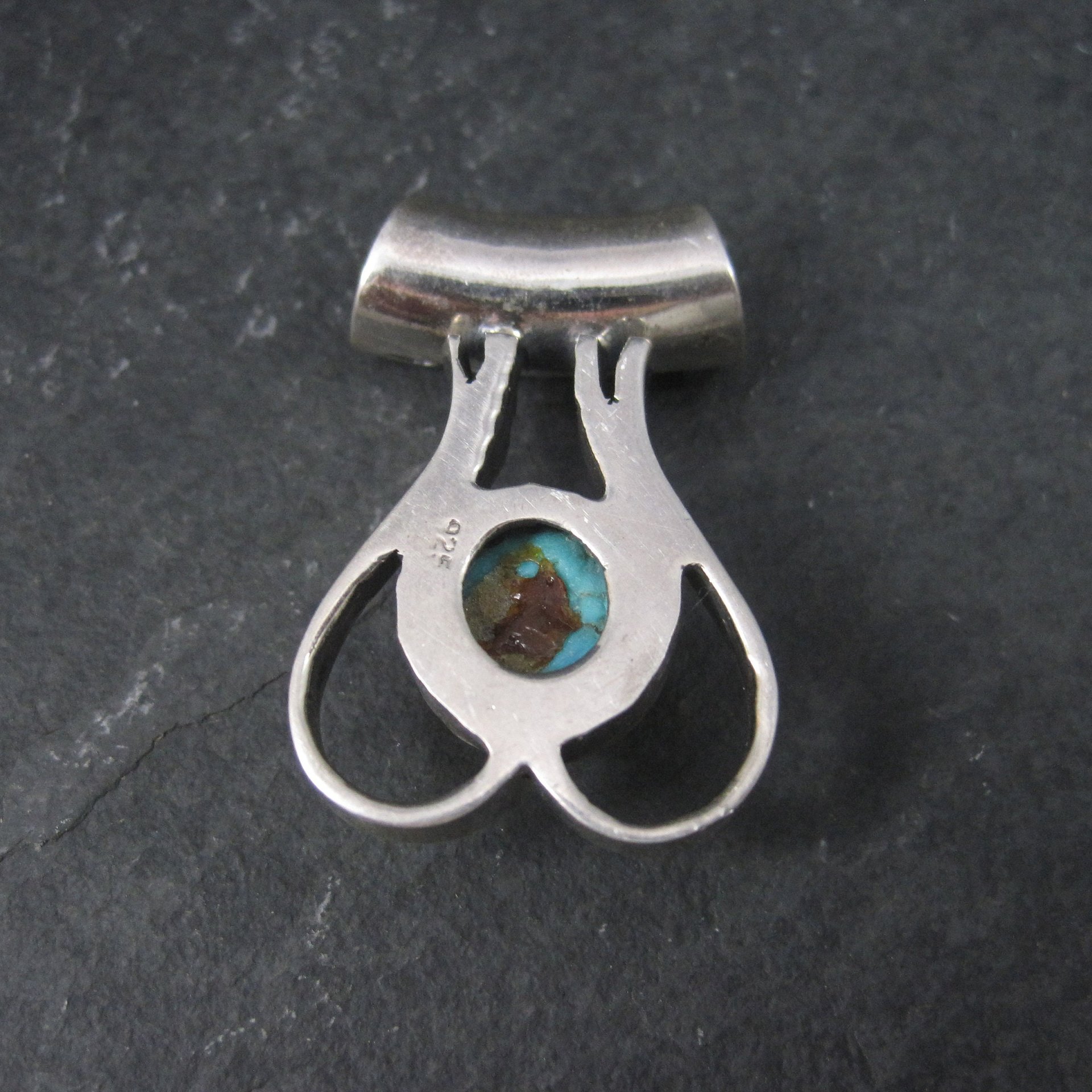 Sterling Sleeping Beauty Turquoise Pendant