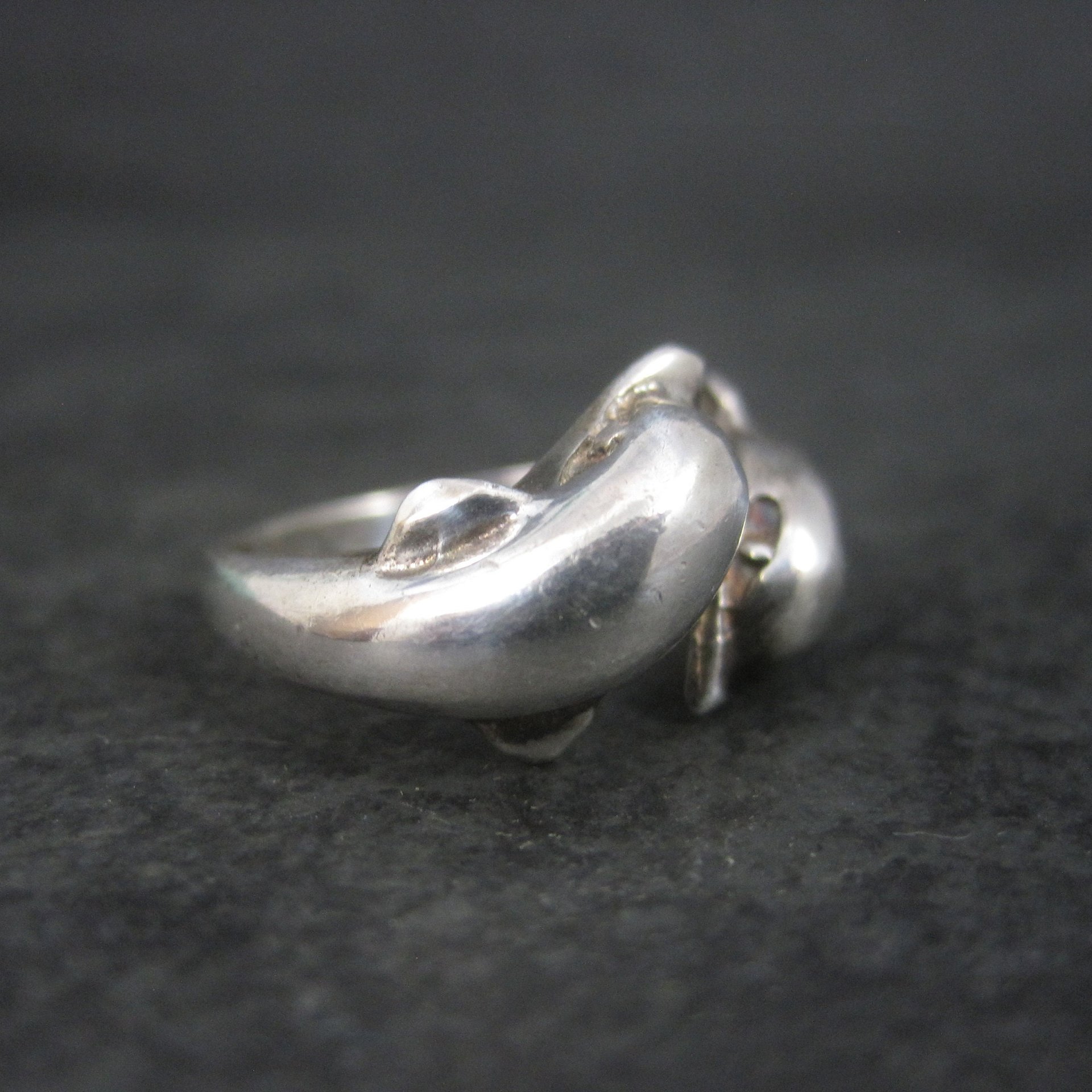 Vintage Sterling Dolphin Ring Size 5.5