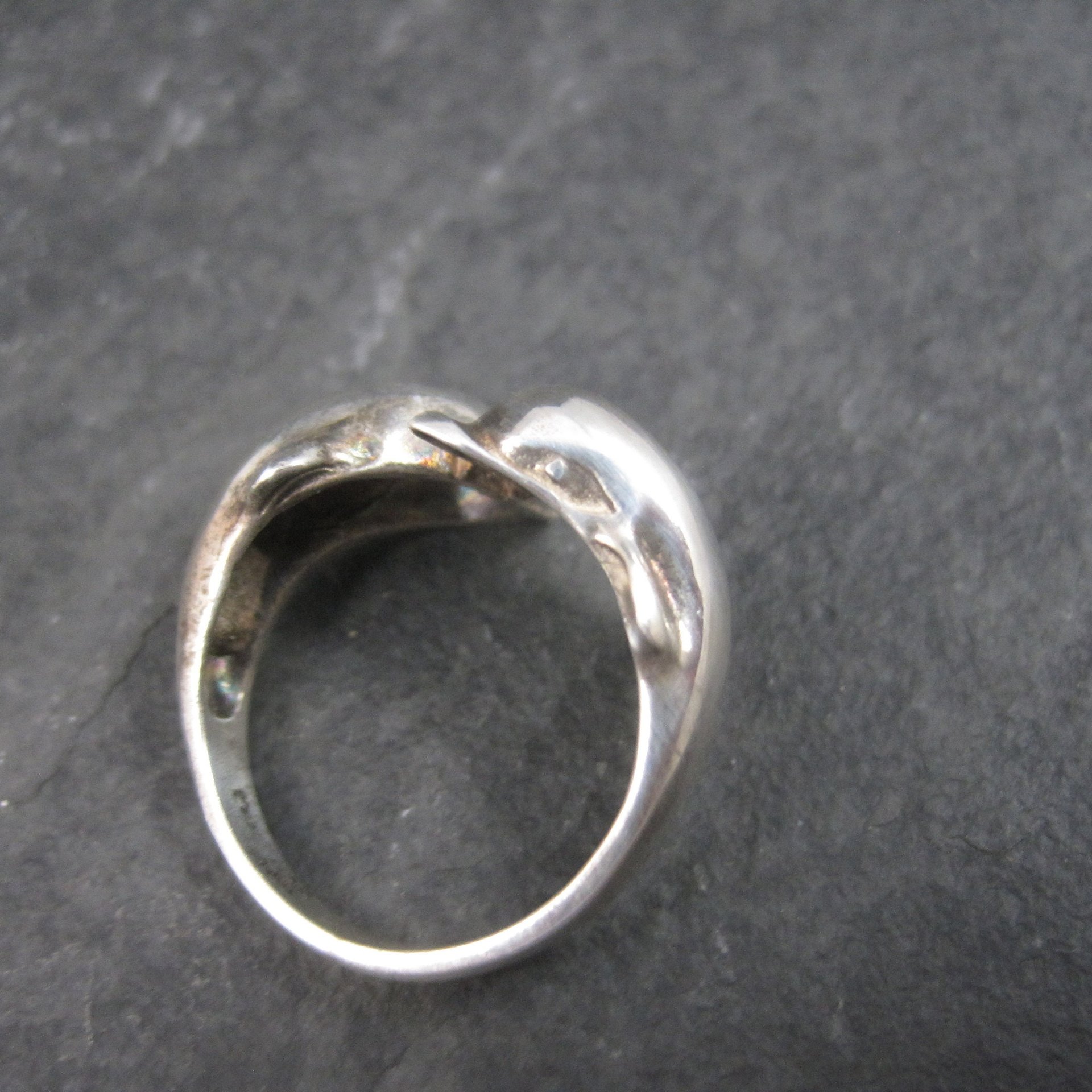 Vintage Sterling Dolphin Ring Size 5.5