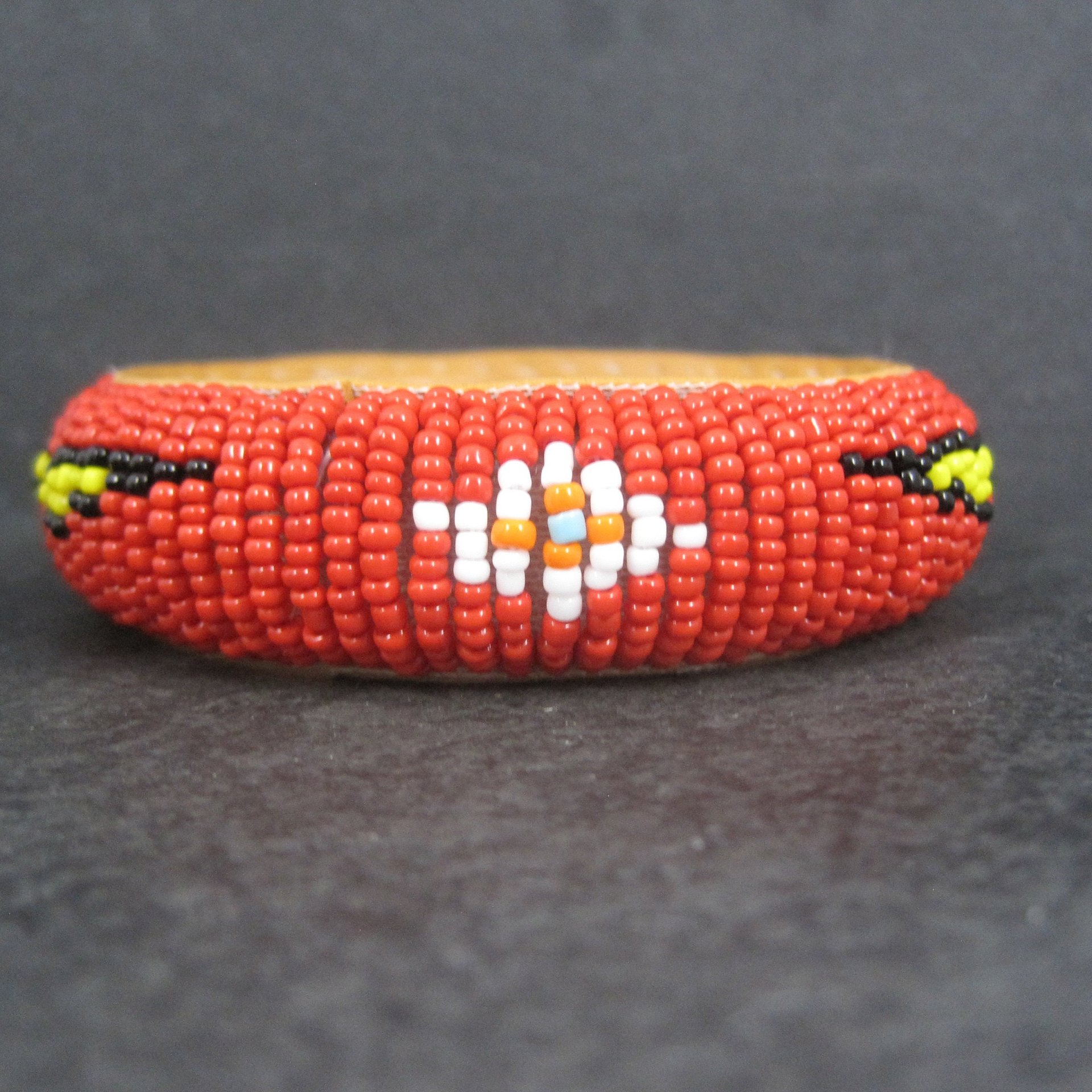 Vintage Southwestern Beaded Bangle Eagle Bracelet 8 Inches