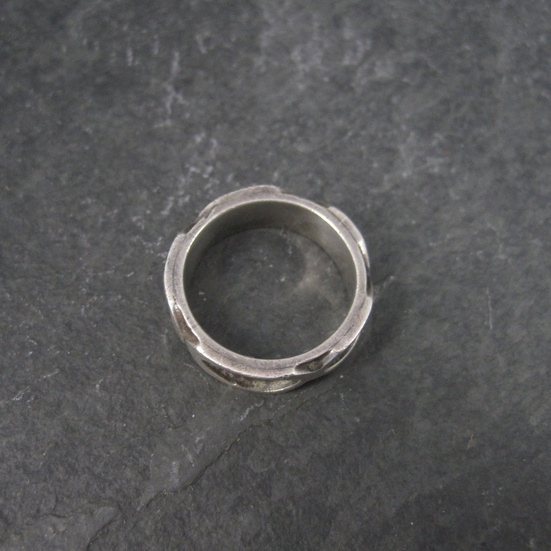 Vintage Sterling Mod Band Ring Size 5.5