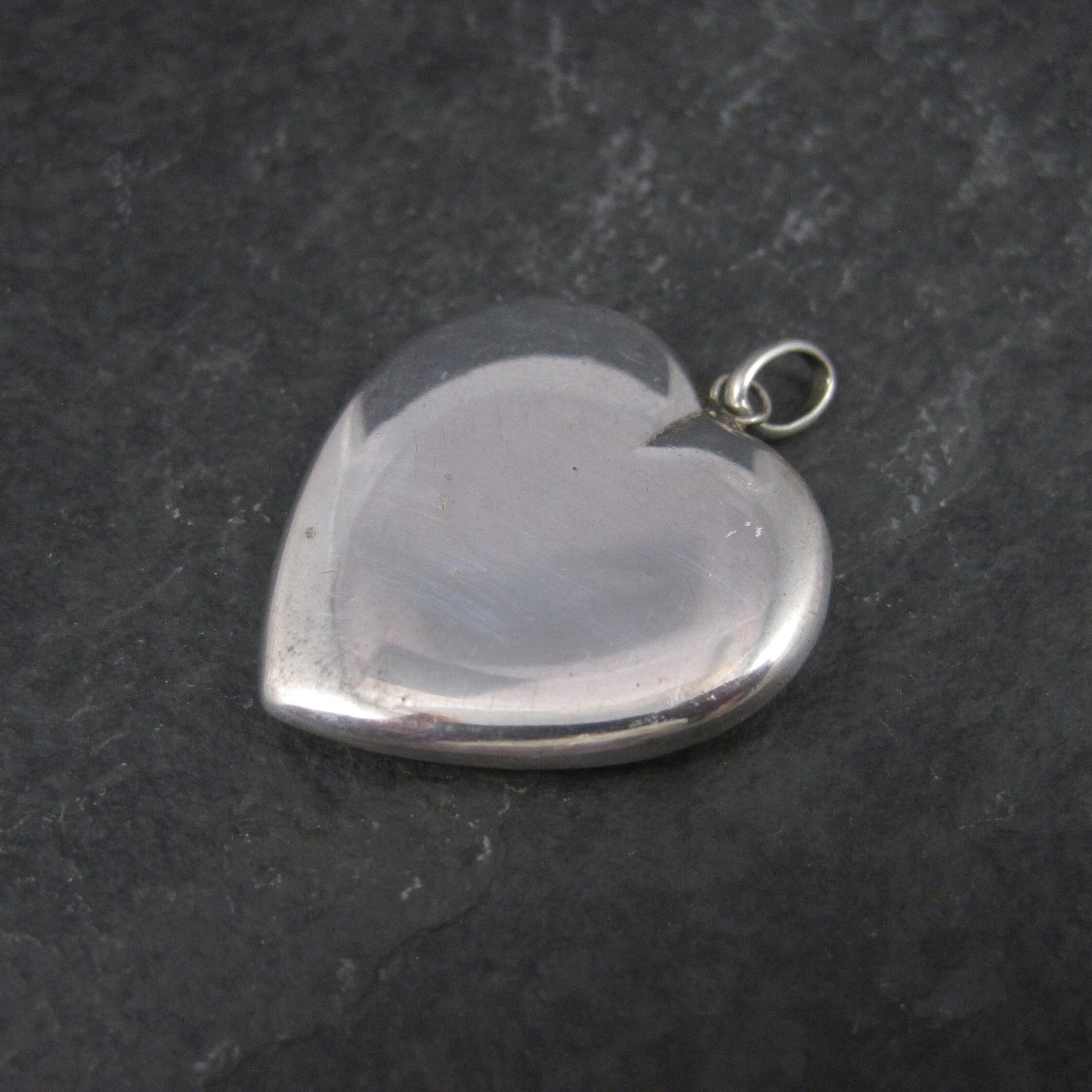 Estate Sterling Dimensional Heart Pendant