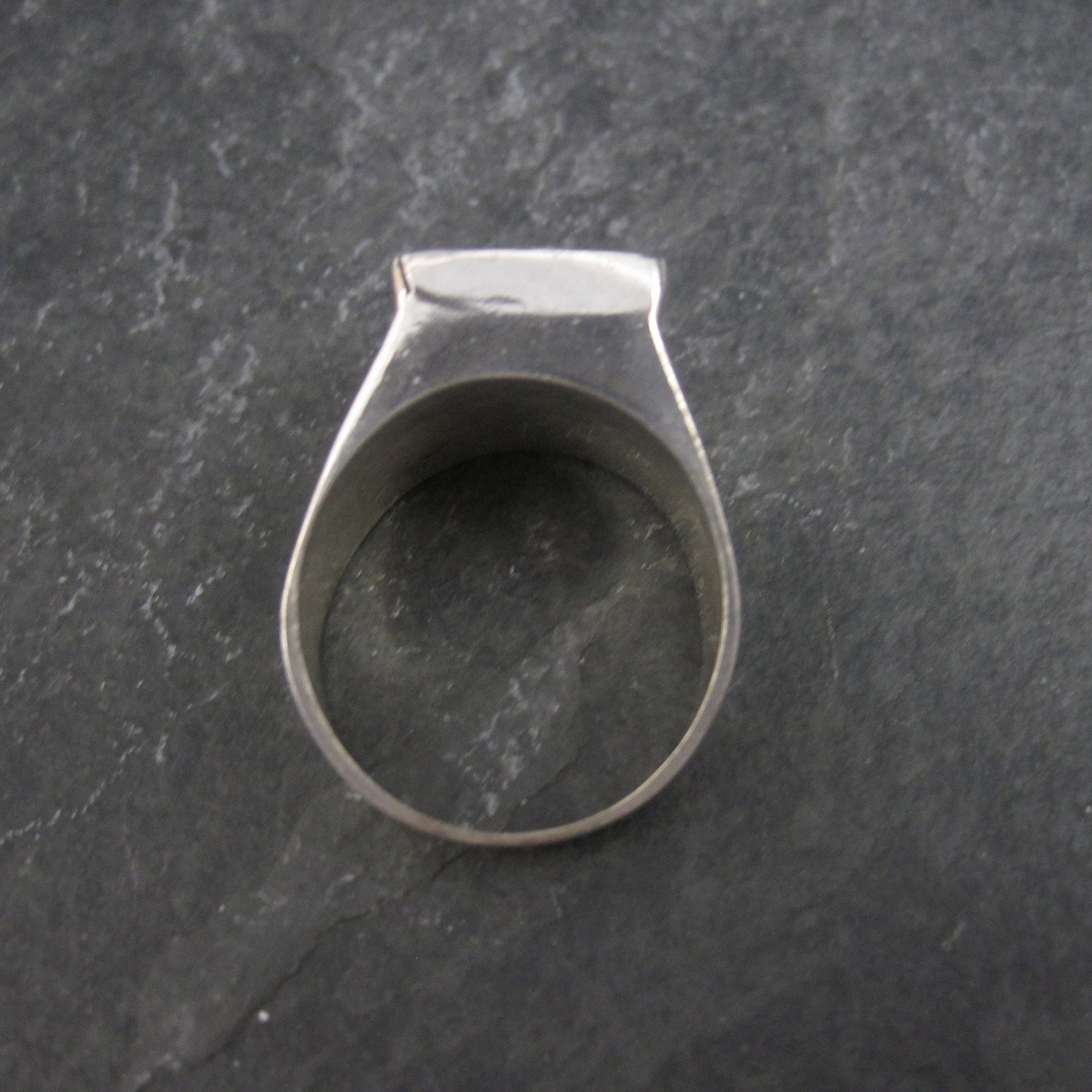 Vintage Jerusalem Ring Size 10 Silver and Onyx
