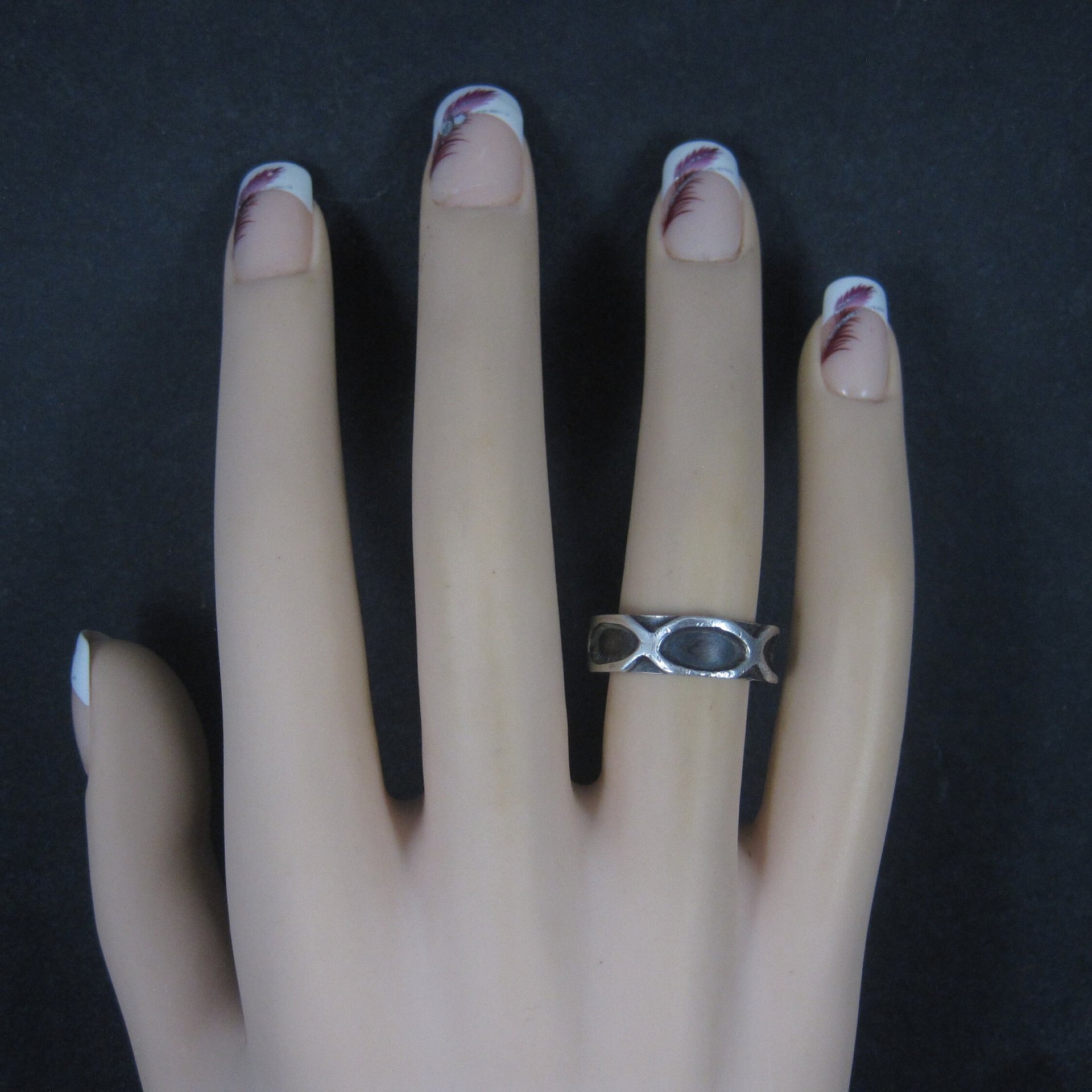 Vintage Sterling Mod Band Ring Size 5.5