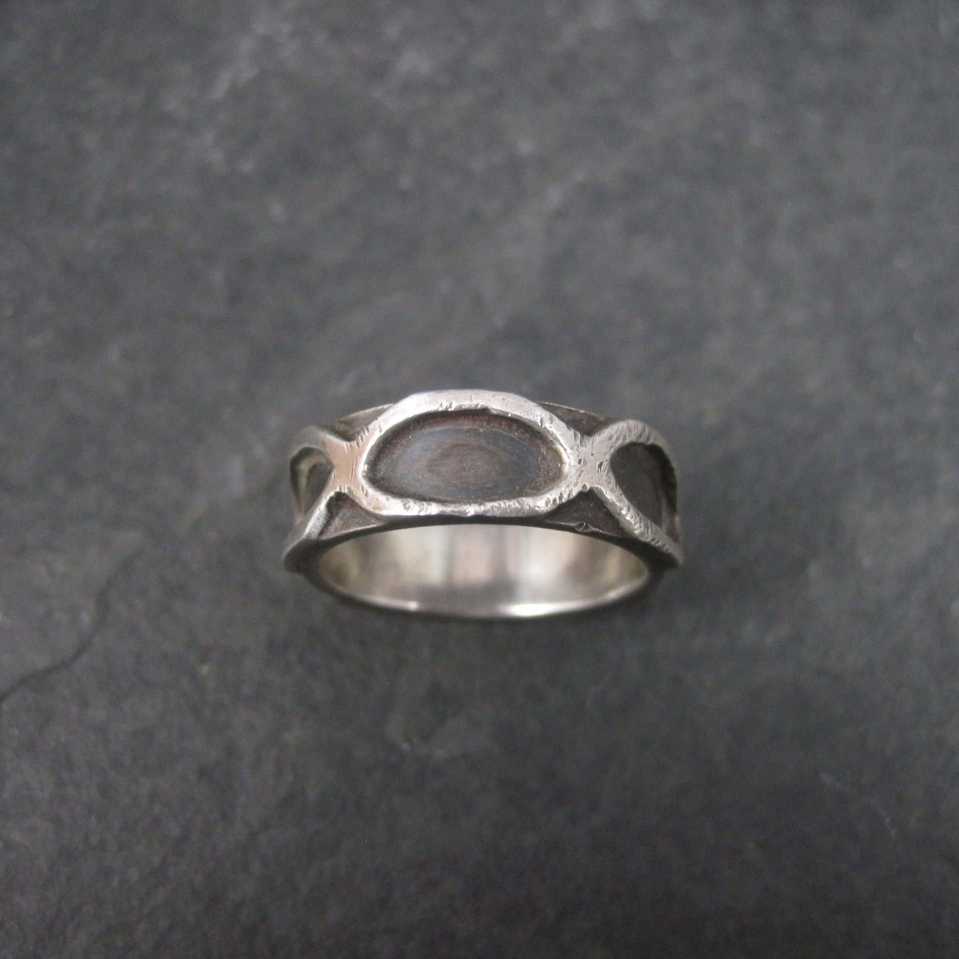 Vintage Sterling Mod Band Ring Size 5.5