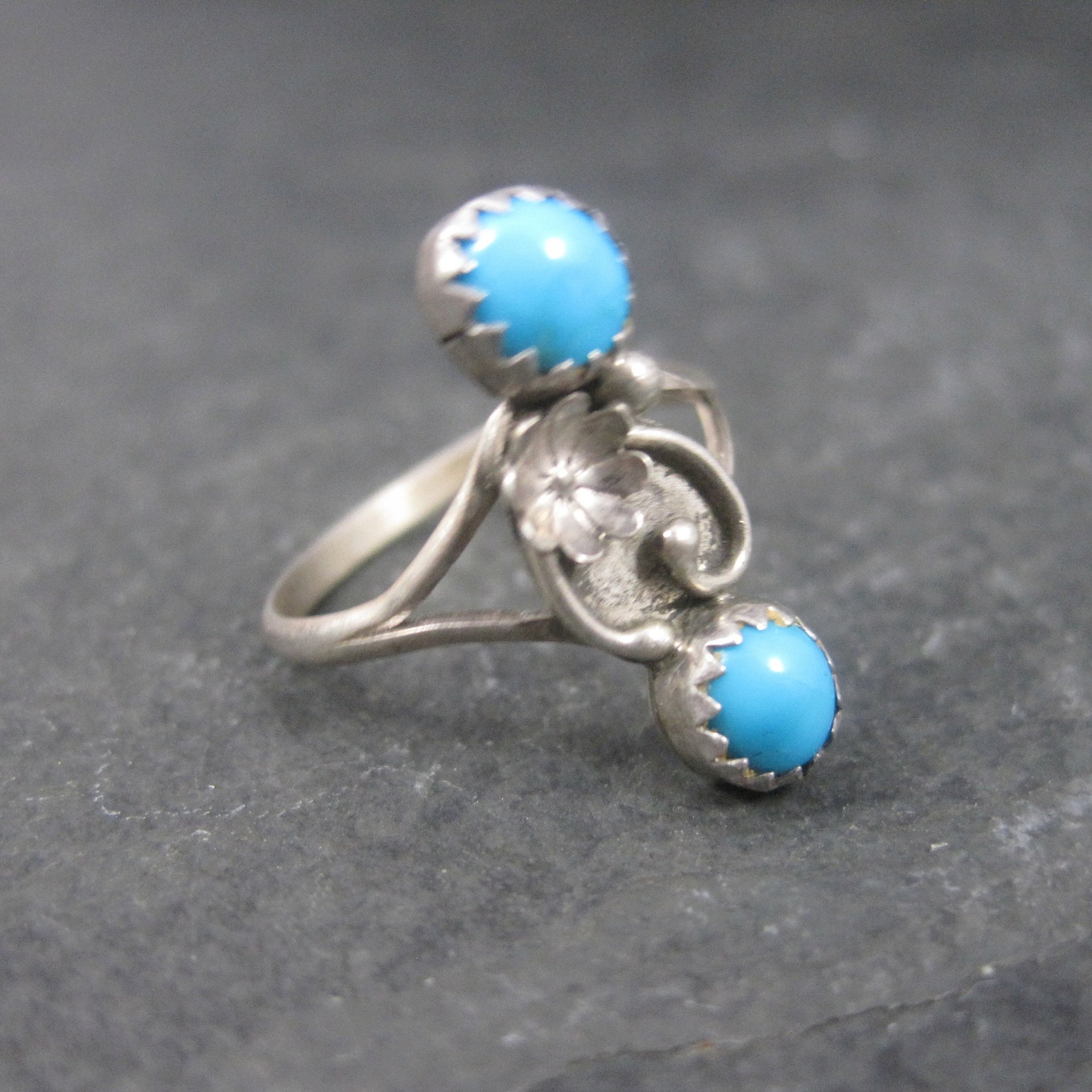 Dainty Southwestern Sterling Turquoise Ring