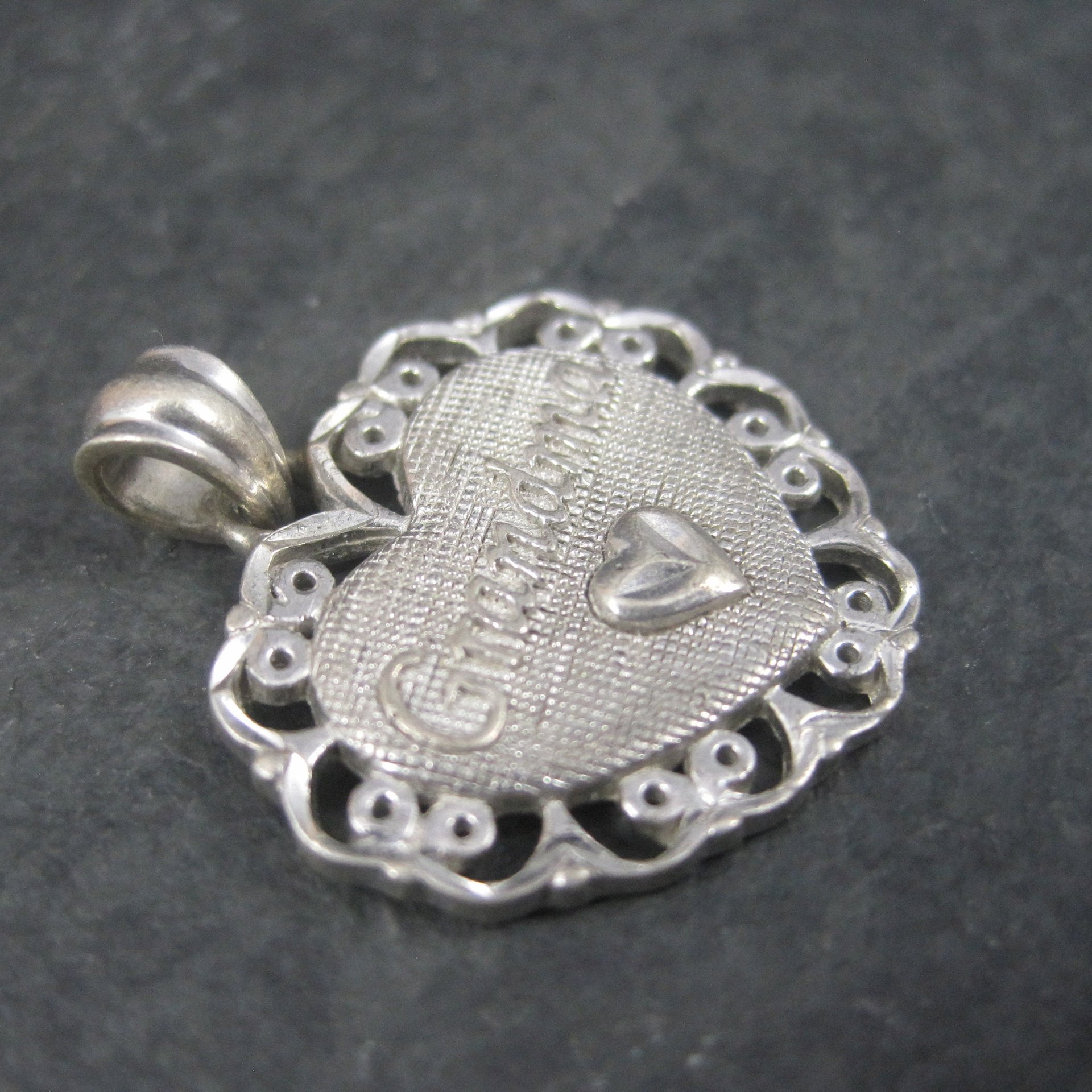 Sterling Grandma Heart Pendant