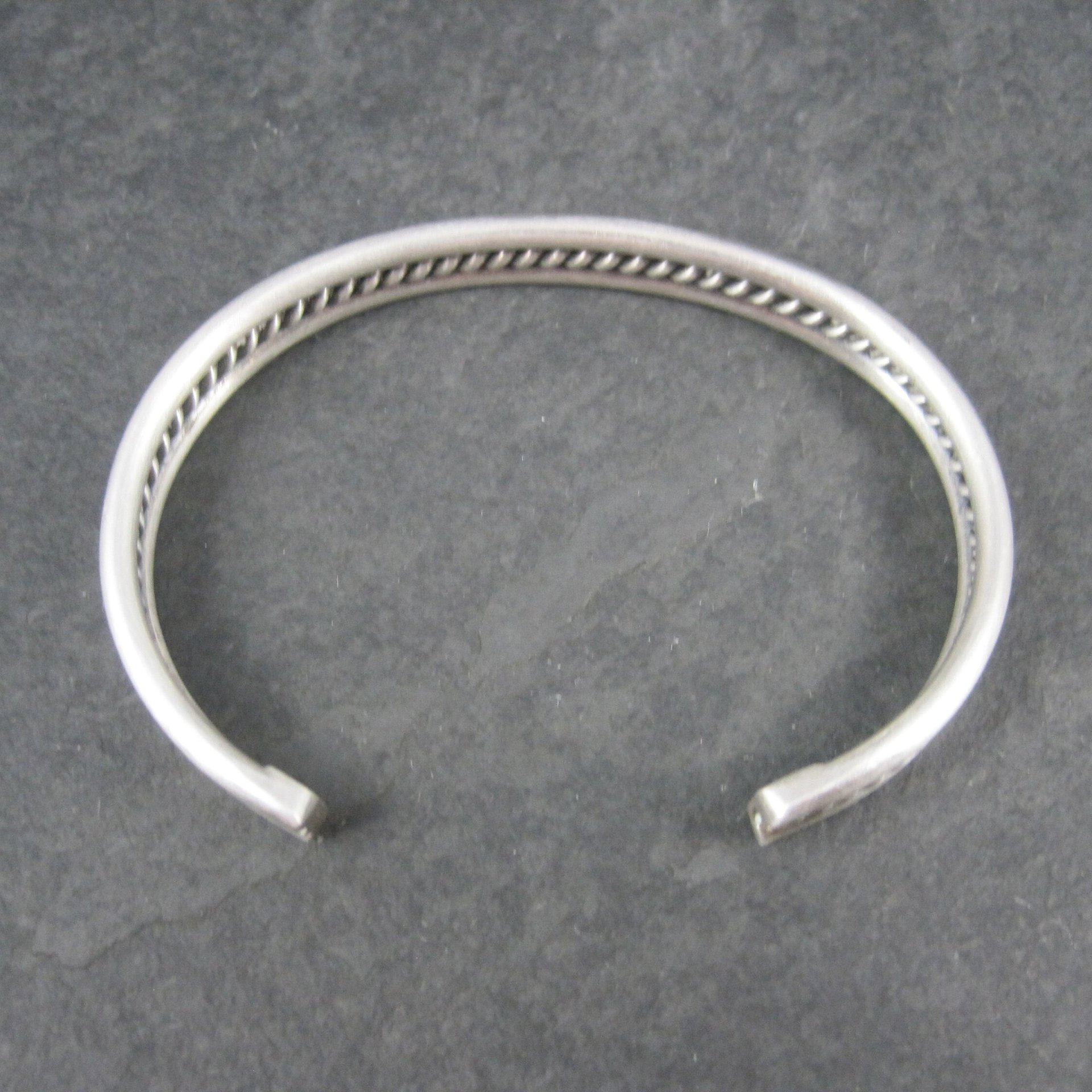 Southwestern Vintage Sterling Cuff Bracelet 6 Inches