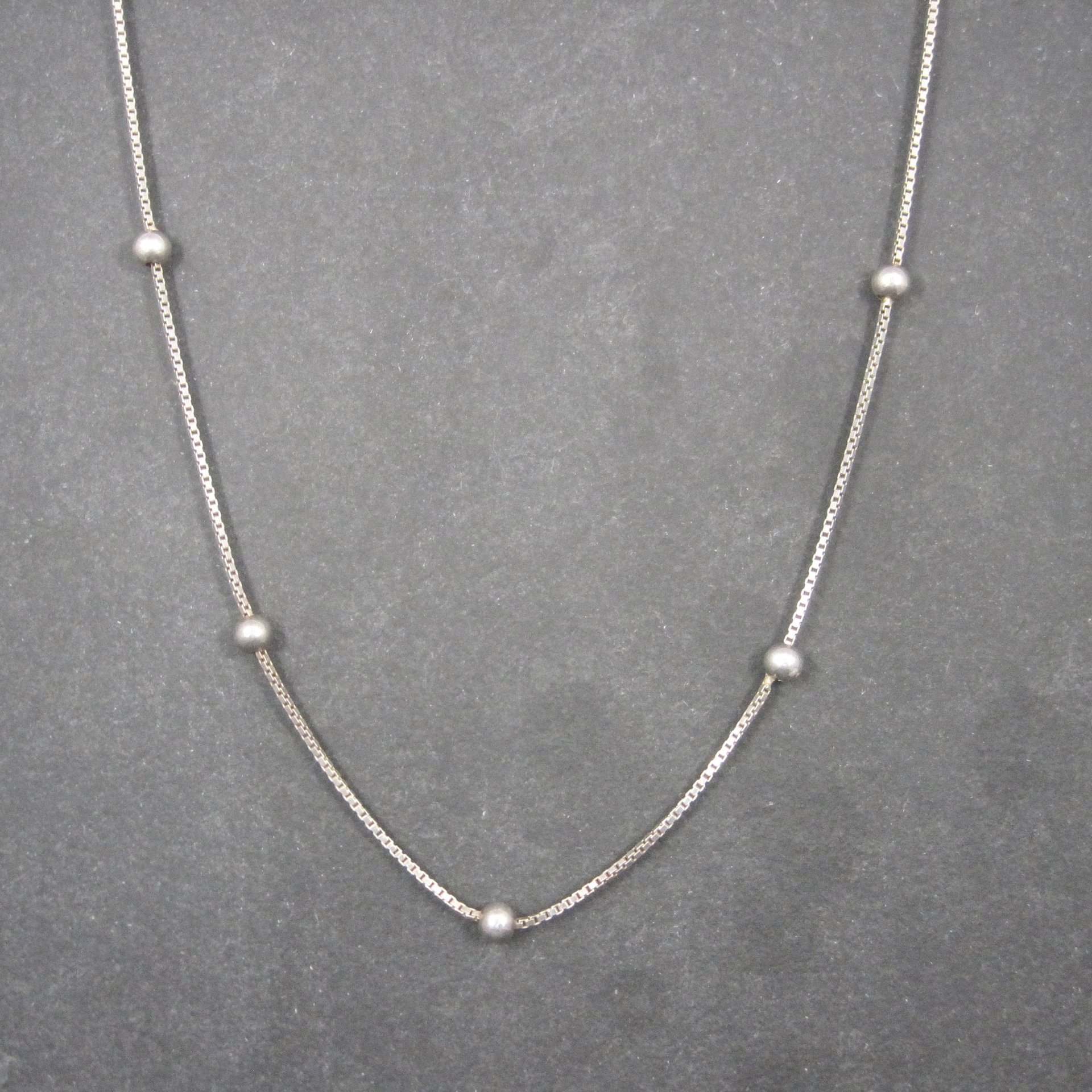 Italian Sterling Bead Chain 30 Inches