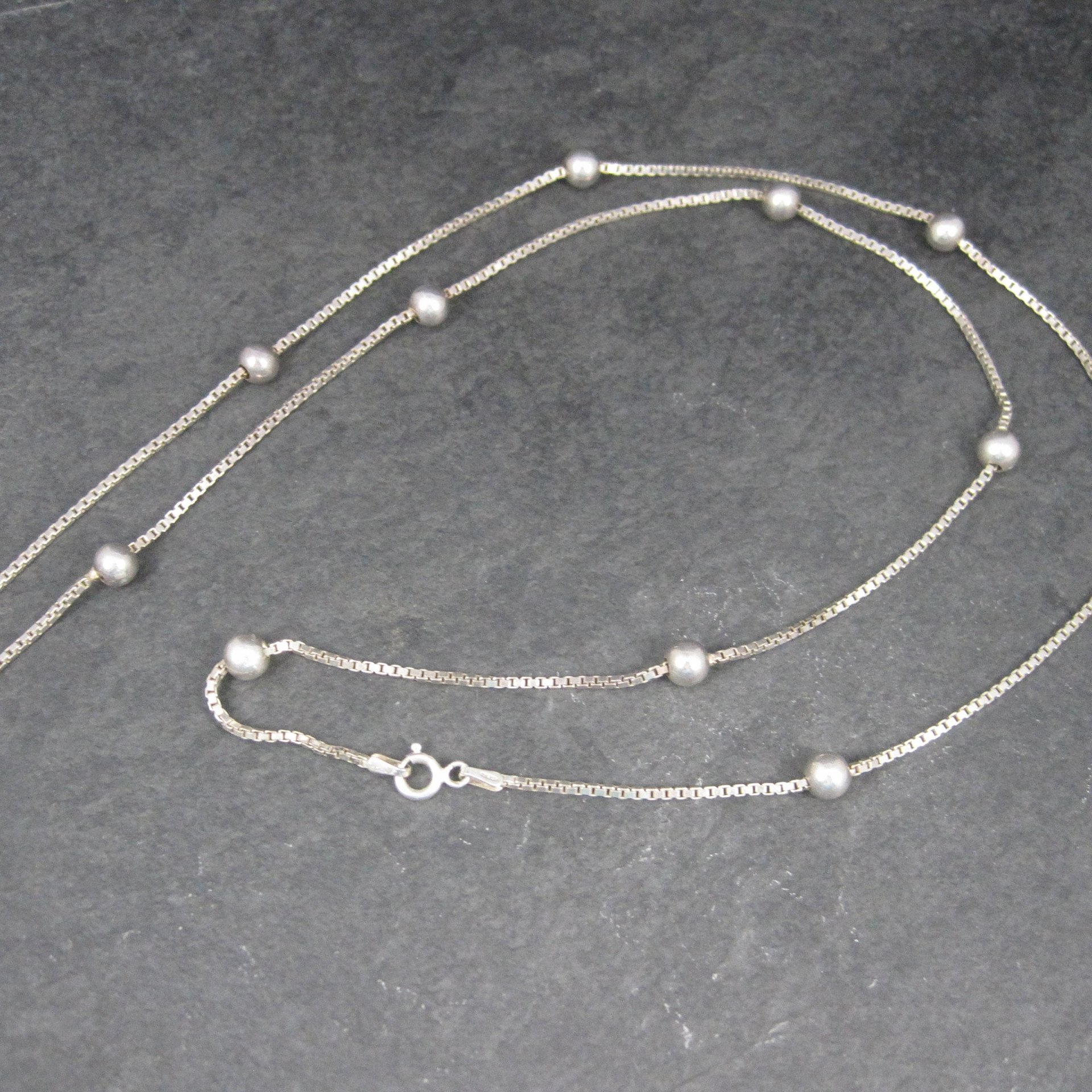 Italian Sterling Bead Chain 30 Inches