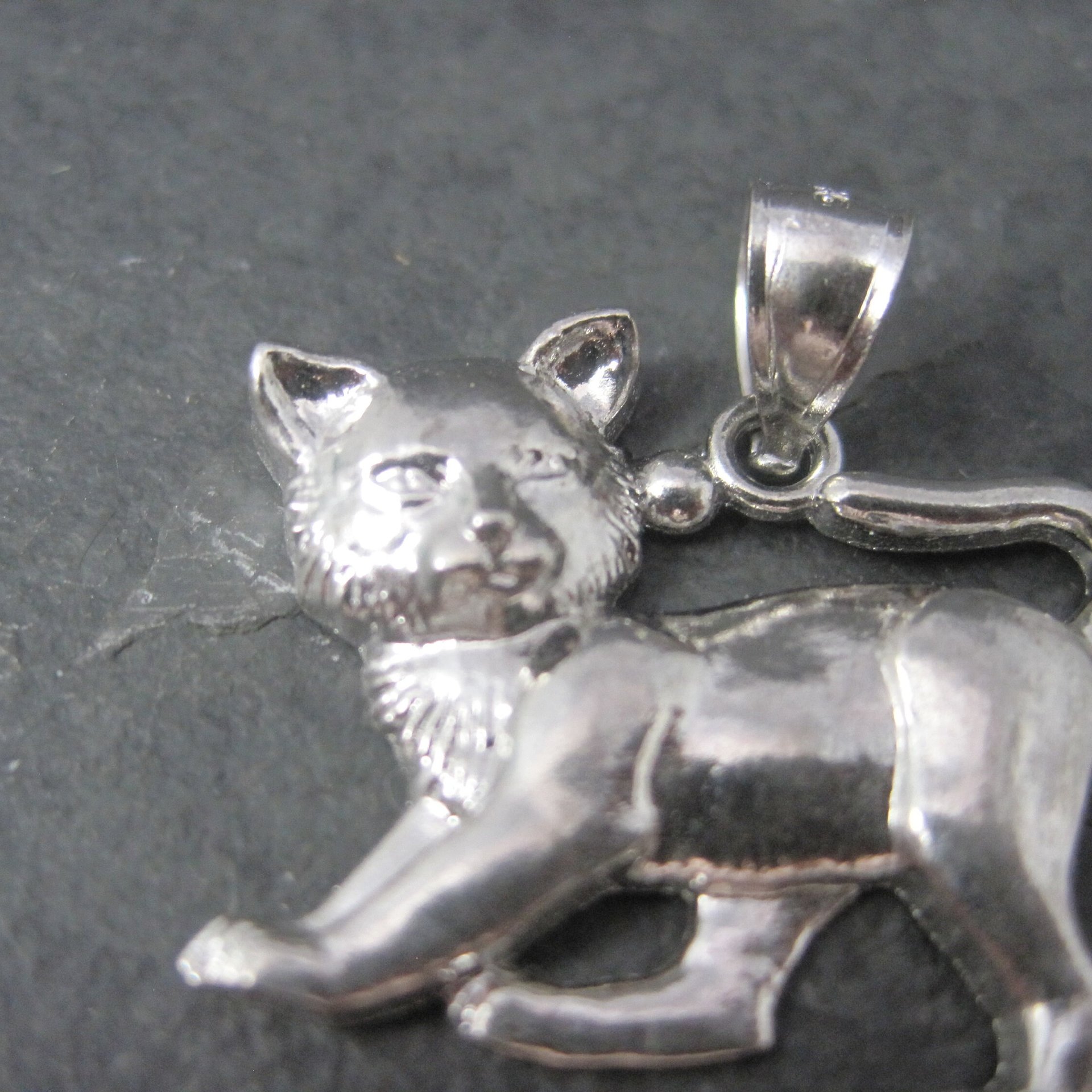 Vintage Sterling Cat Pendant