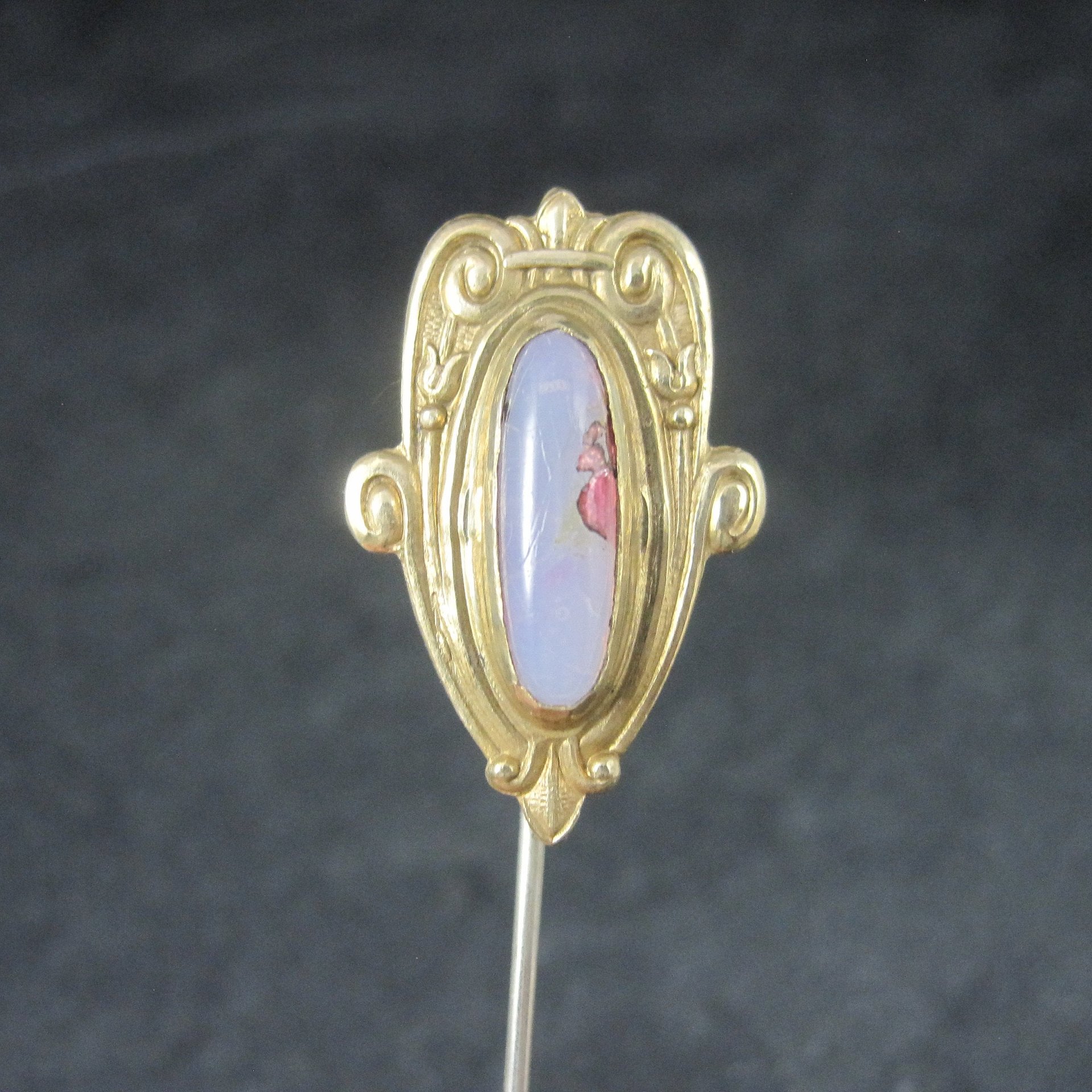 Art Nouveau Dragons Breath Stick Pin