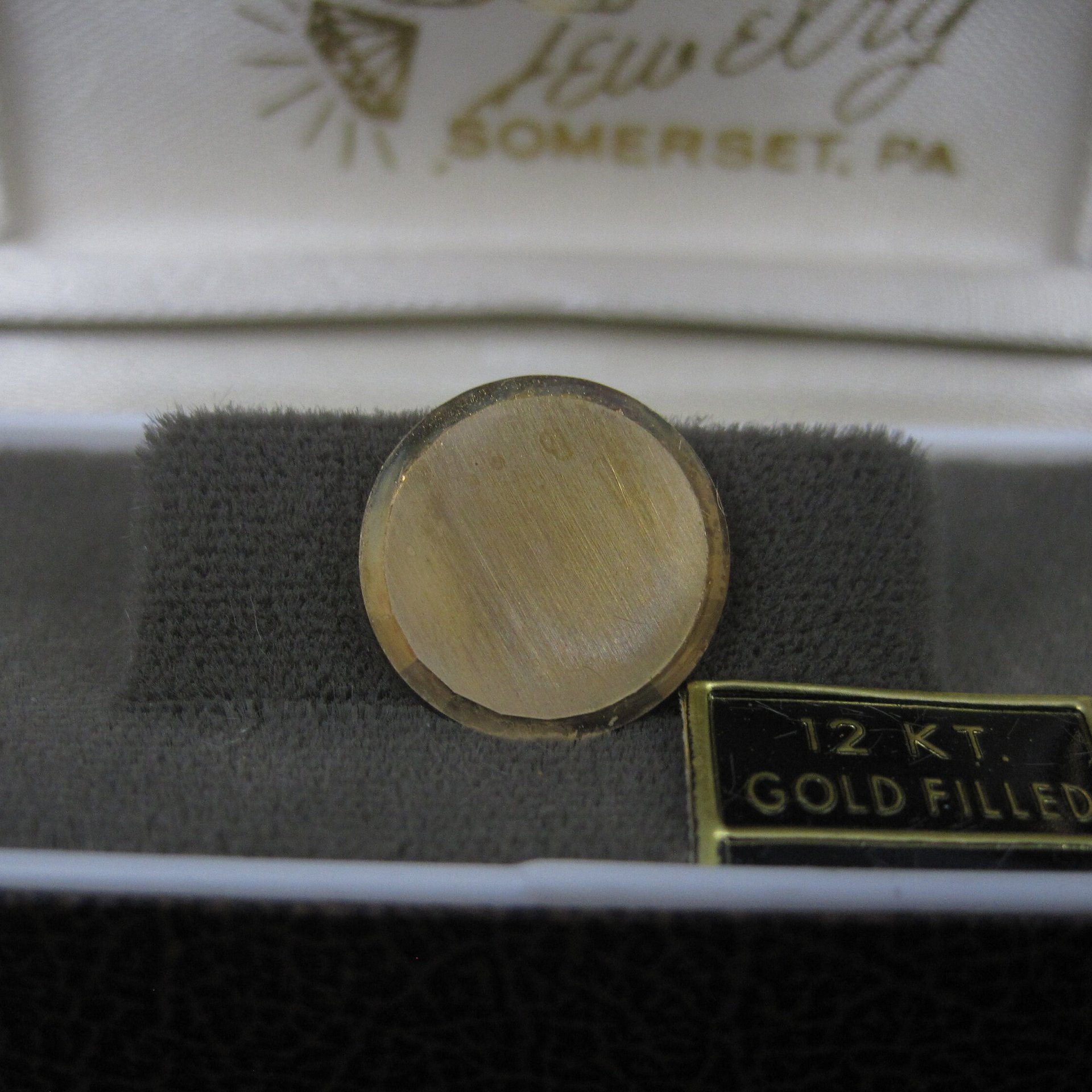 Vintage Gold Filled Round Tie Tack New Old Stock