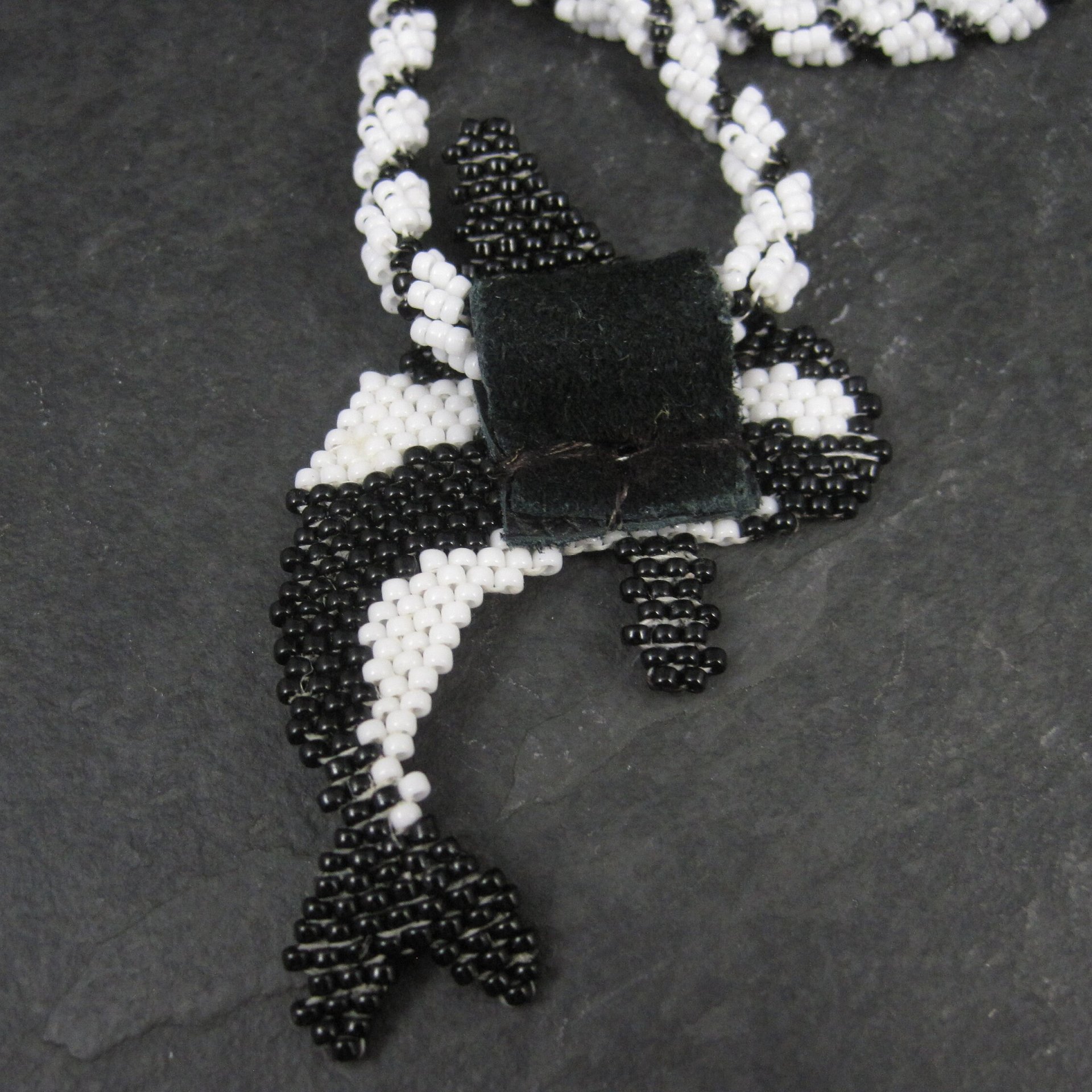 Large Alaskan Native Beaded Orca Necklace