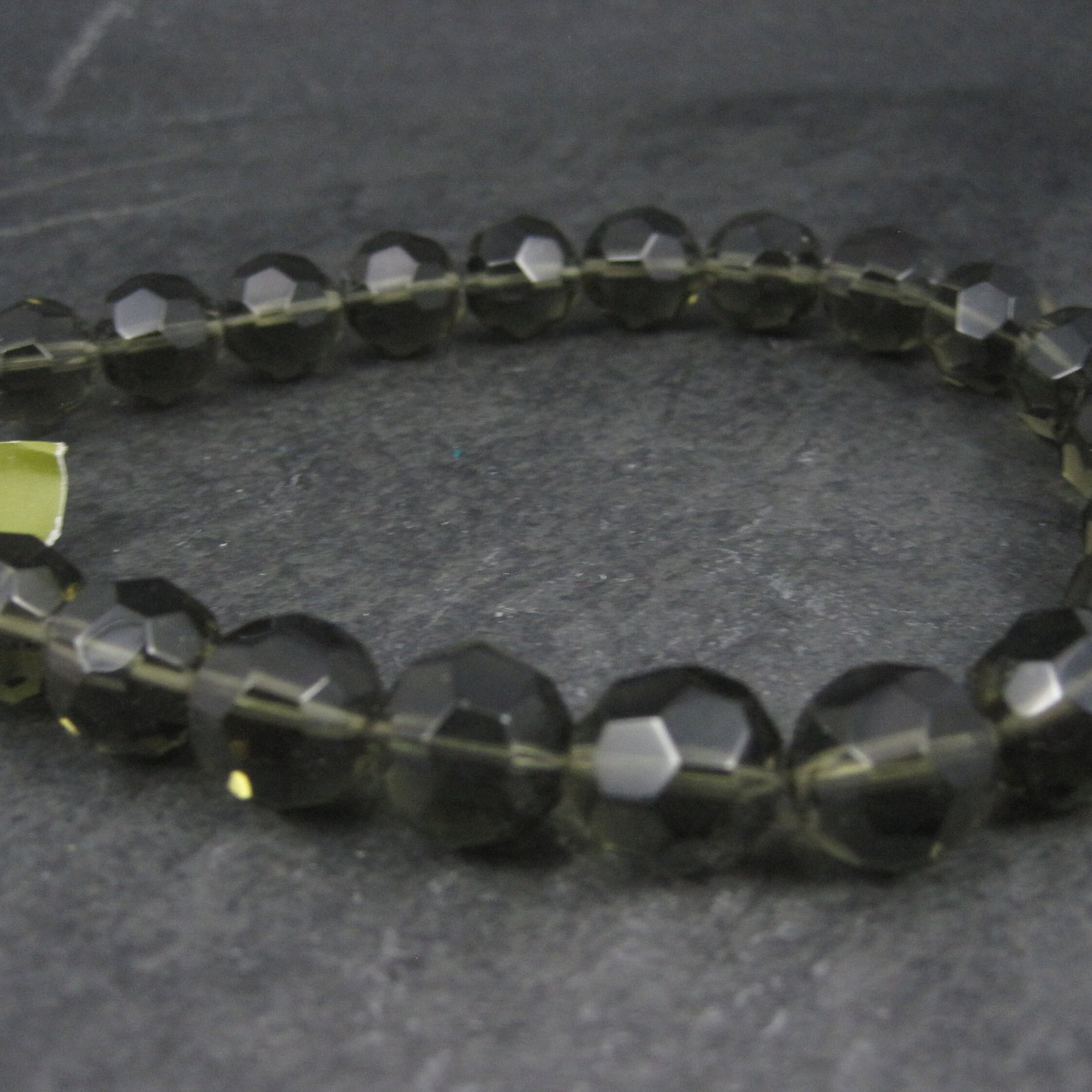 Bead Gallery 13MM Faceted Smoky Glass Beads 12"
