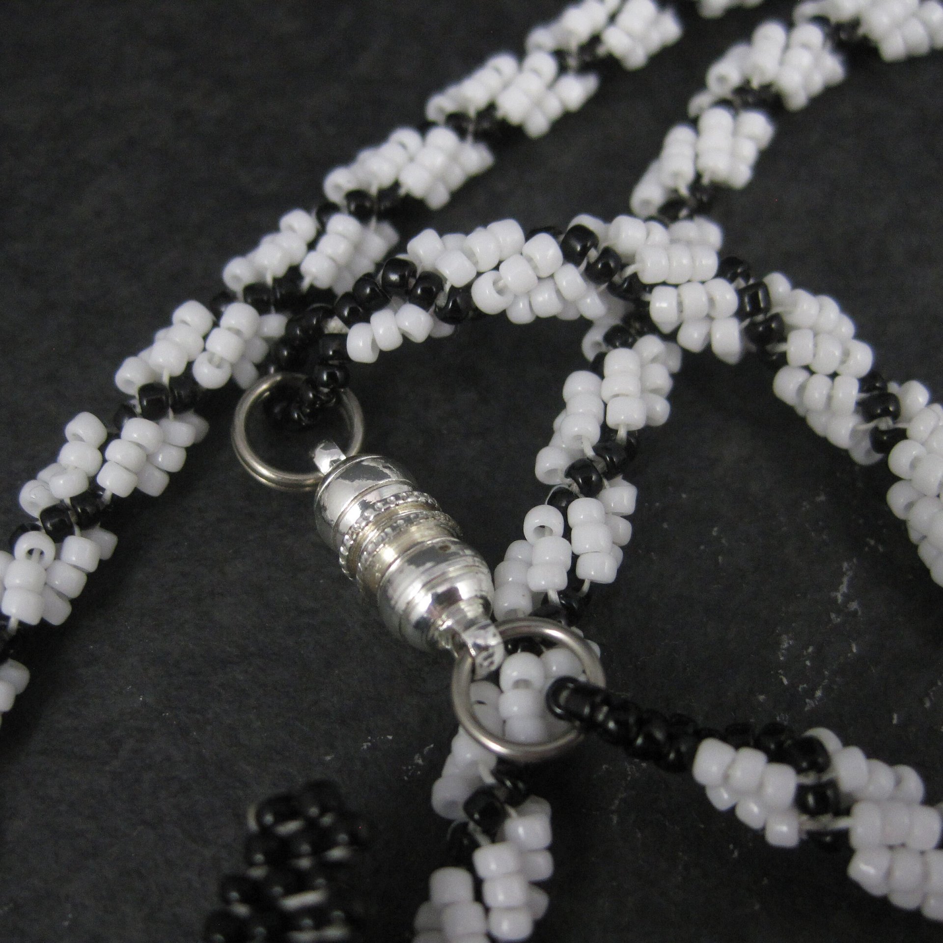 Large Alaskan Native Beaded Orca Necklace