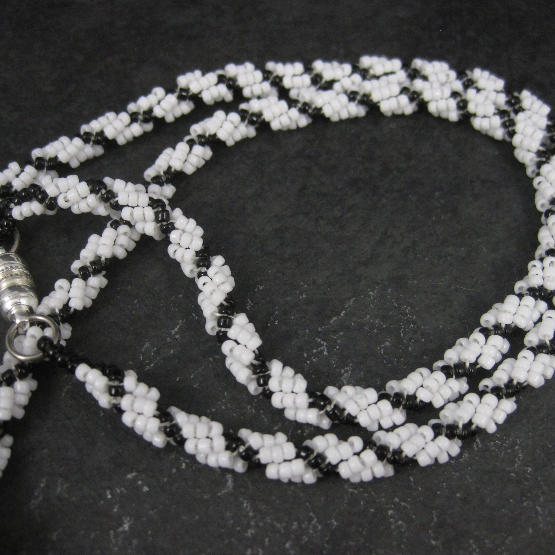 Large Alaskan Native Beaded Orca Necklace
