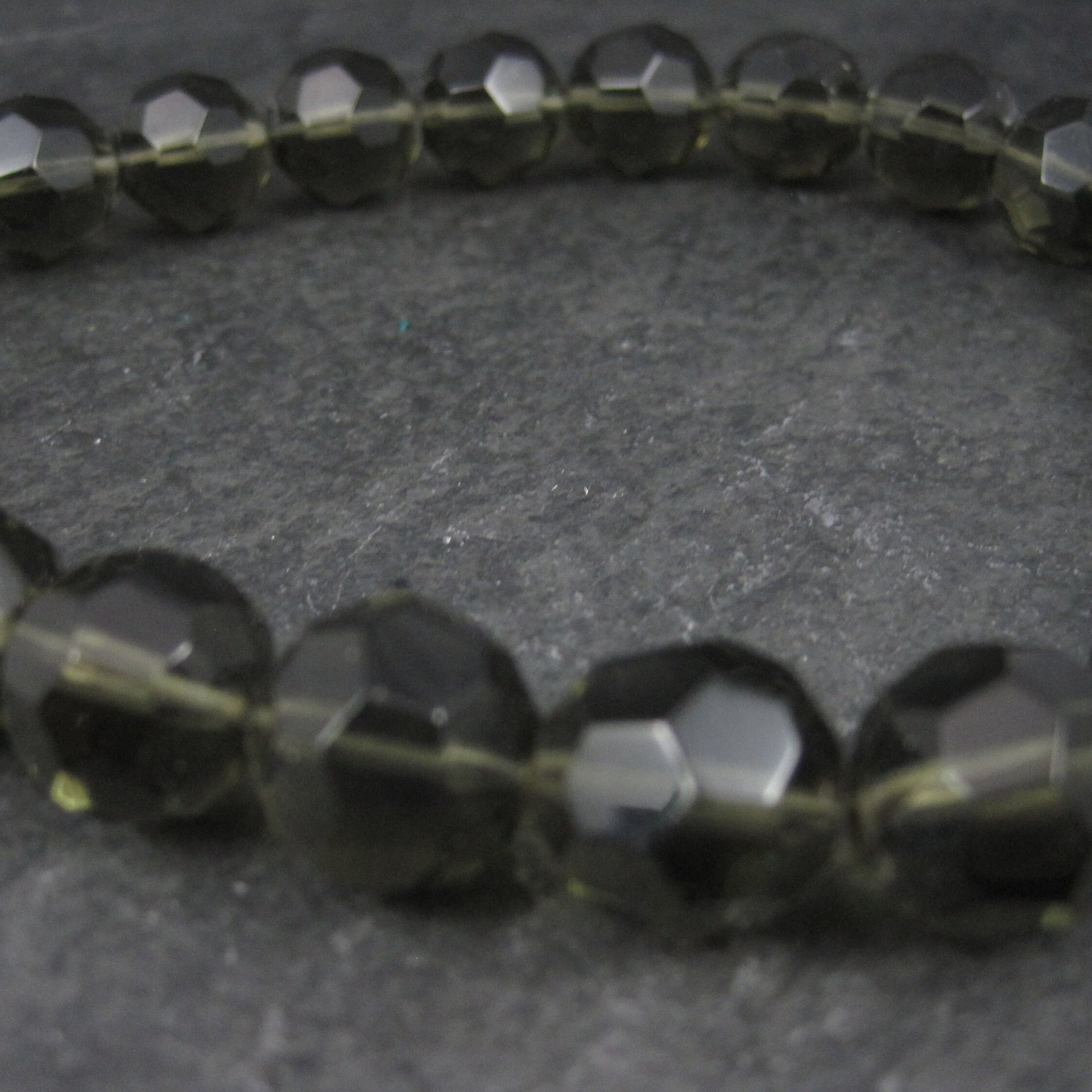 Bead Gallery 13MM Faceted Smoky Glass Beads 12"