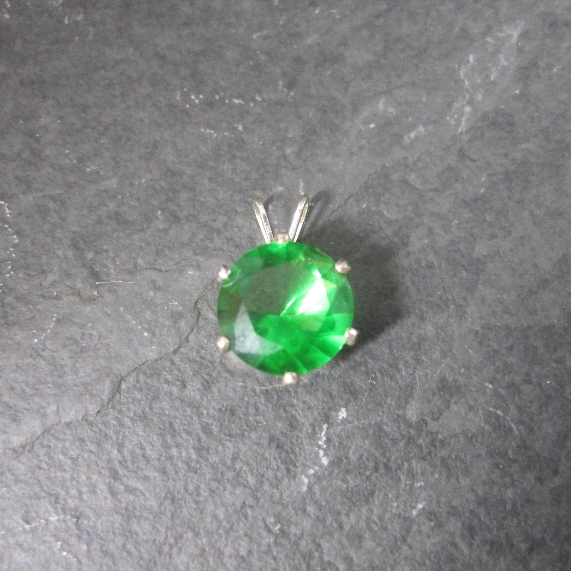 Sterling 10mm May Birthstone Pendant