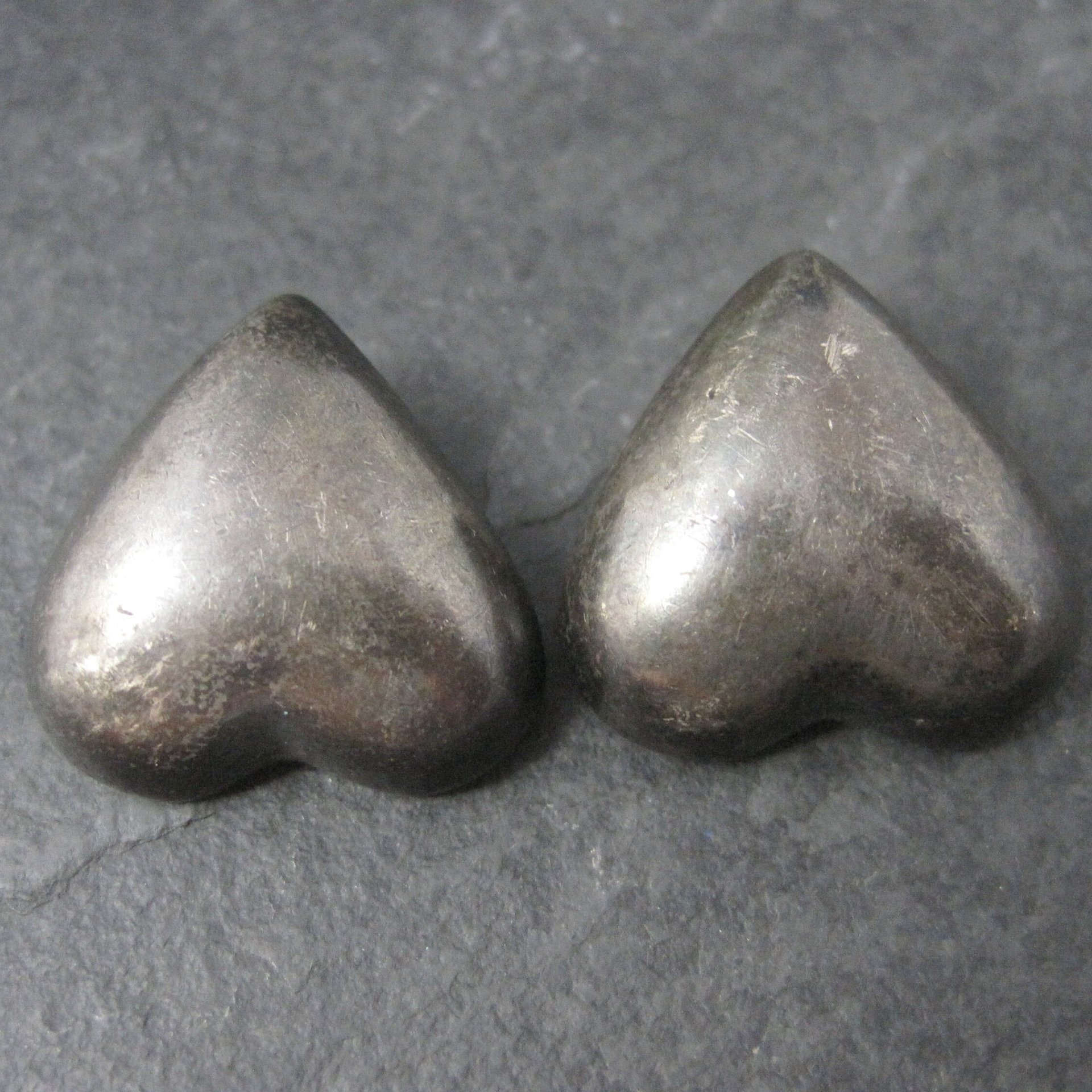 Vintage Sterling Heart Clip On Earrings Barra