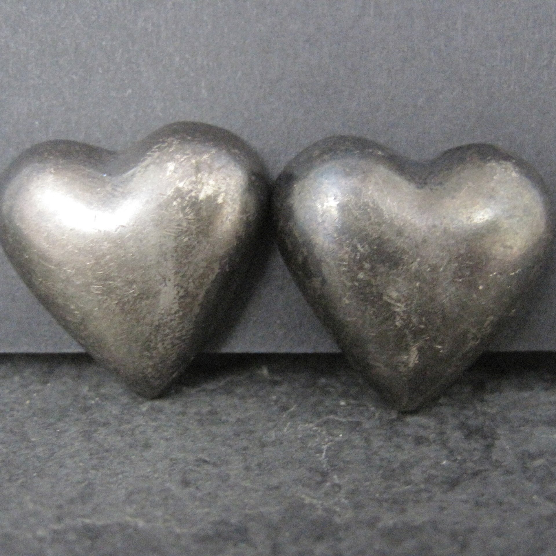 Vintage Sterling Heart Clip On Earrings Barra