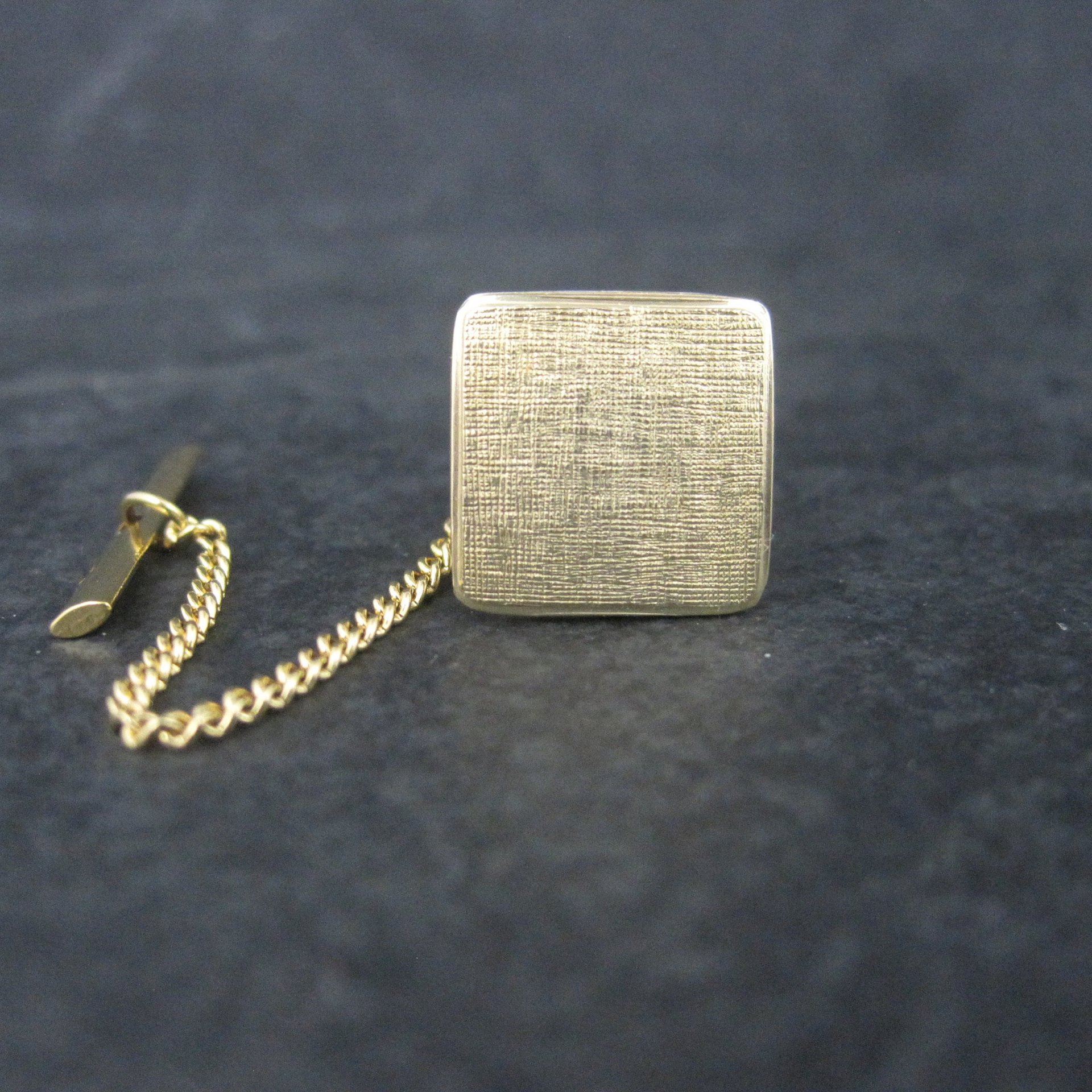 Vintage Krementz Square Tie Tack Gold Plated New Old Stock