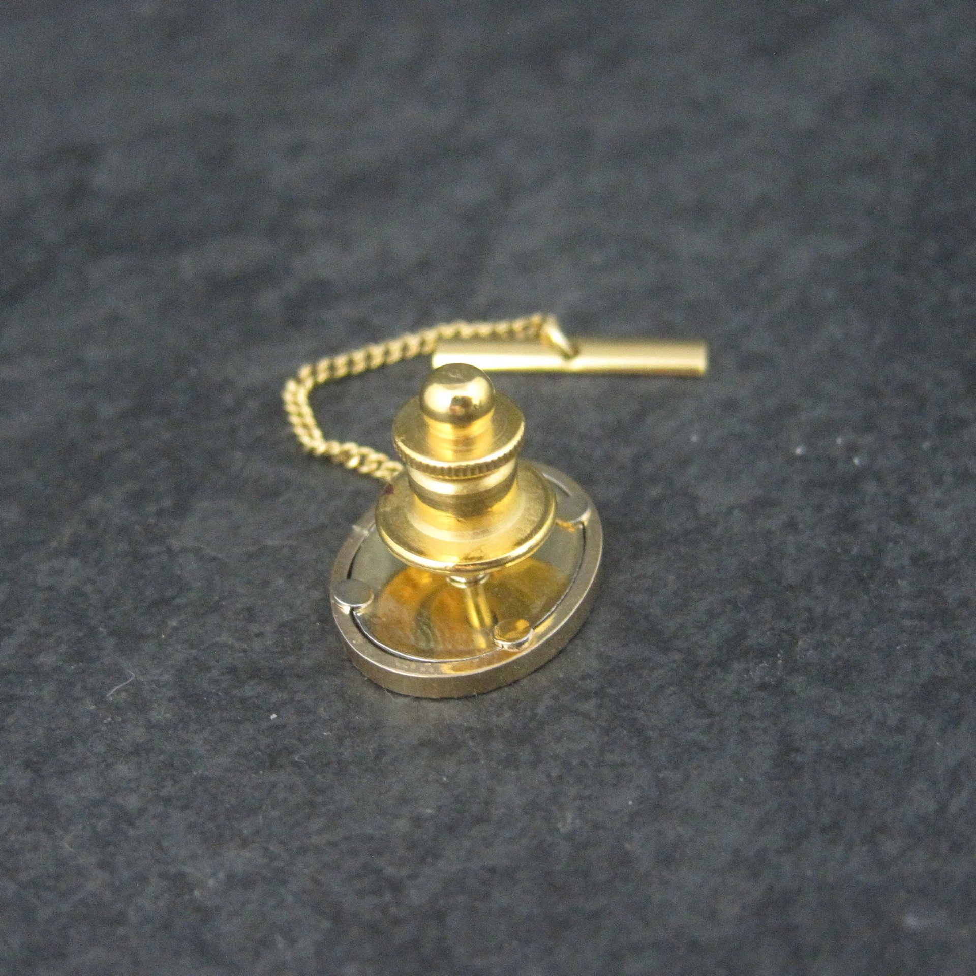 Vintage Krementz Oval Tie Tack Gold Plated New Old Stock