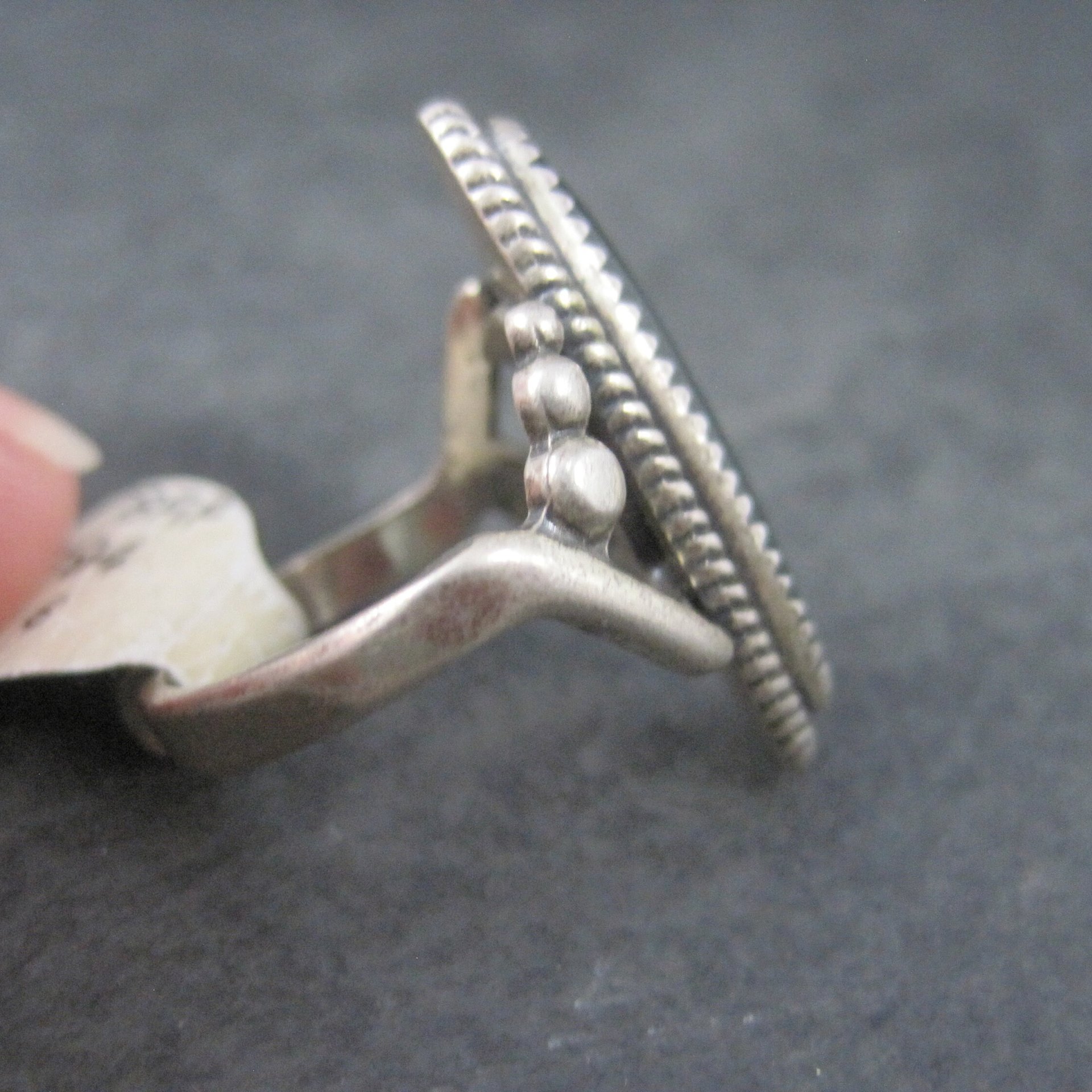 Vintage Southwestern Sterling Paua Shell Ring