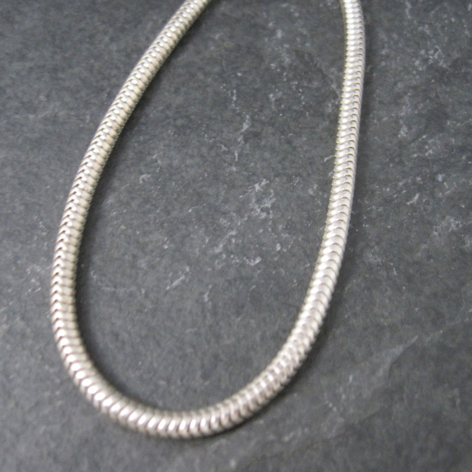 Italian Sterling 3mm Snake Chain Bracelet 7.25 Inches