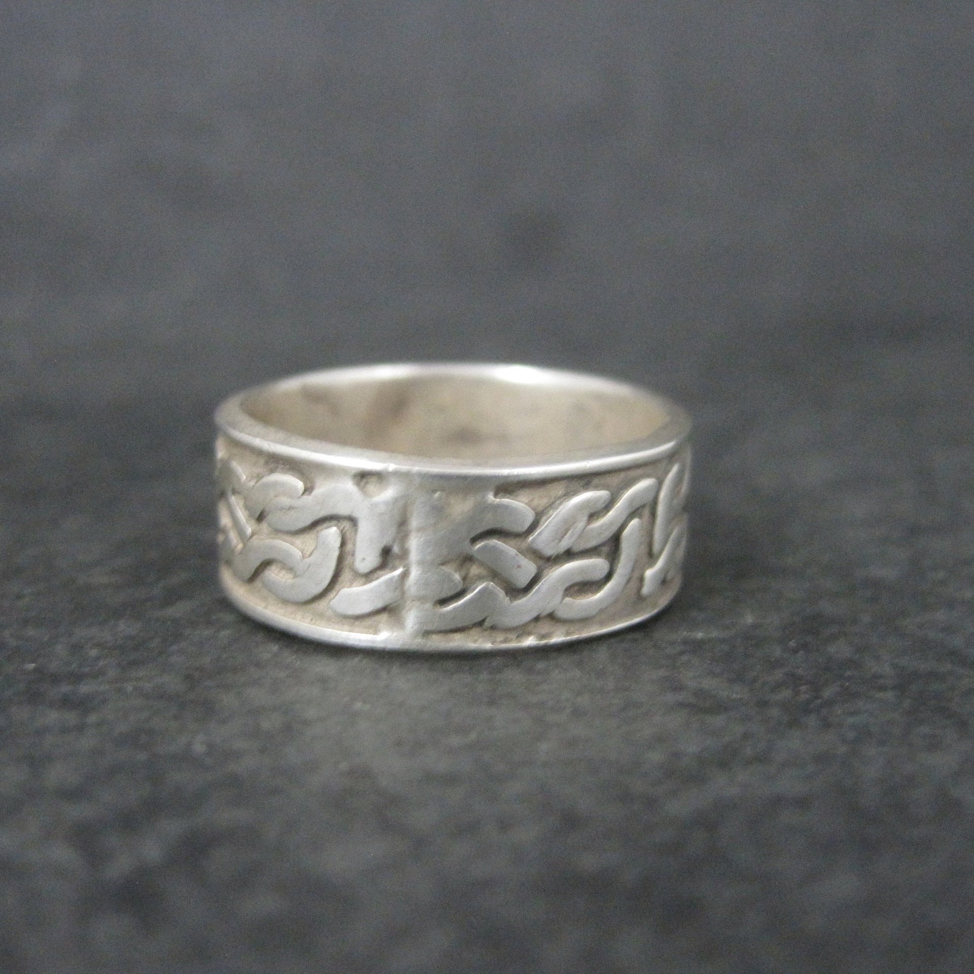 Vintage Sterling Celtic Band Ring Size 11