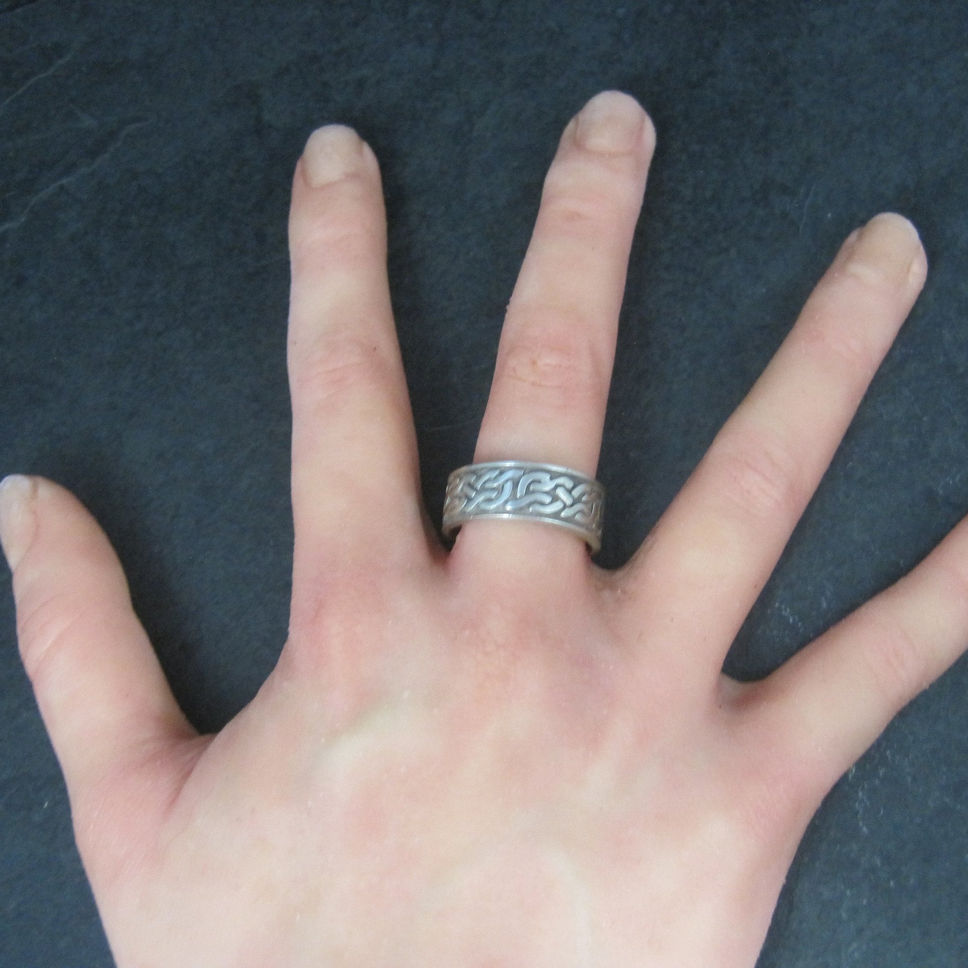 Vintage Sterling Celtic Band Ring Size 11