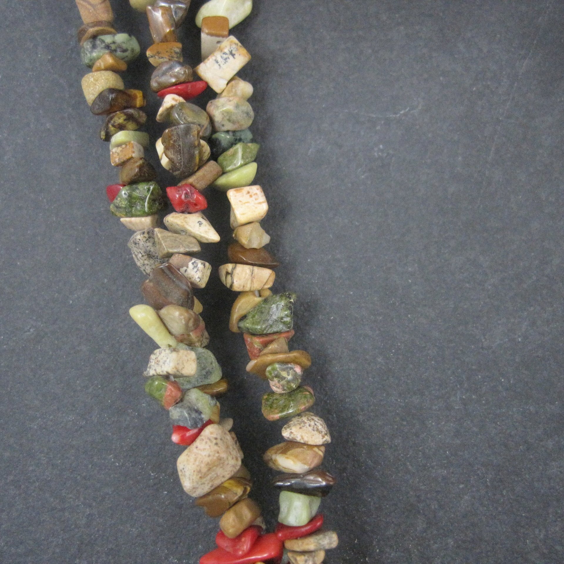 Southwestern 3 Strand Earthy Bead Necklace