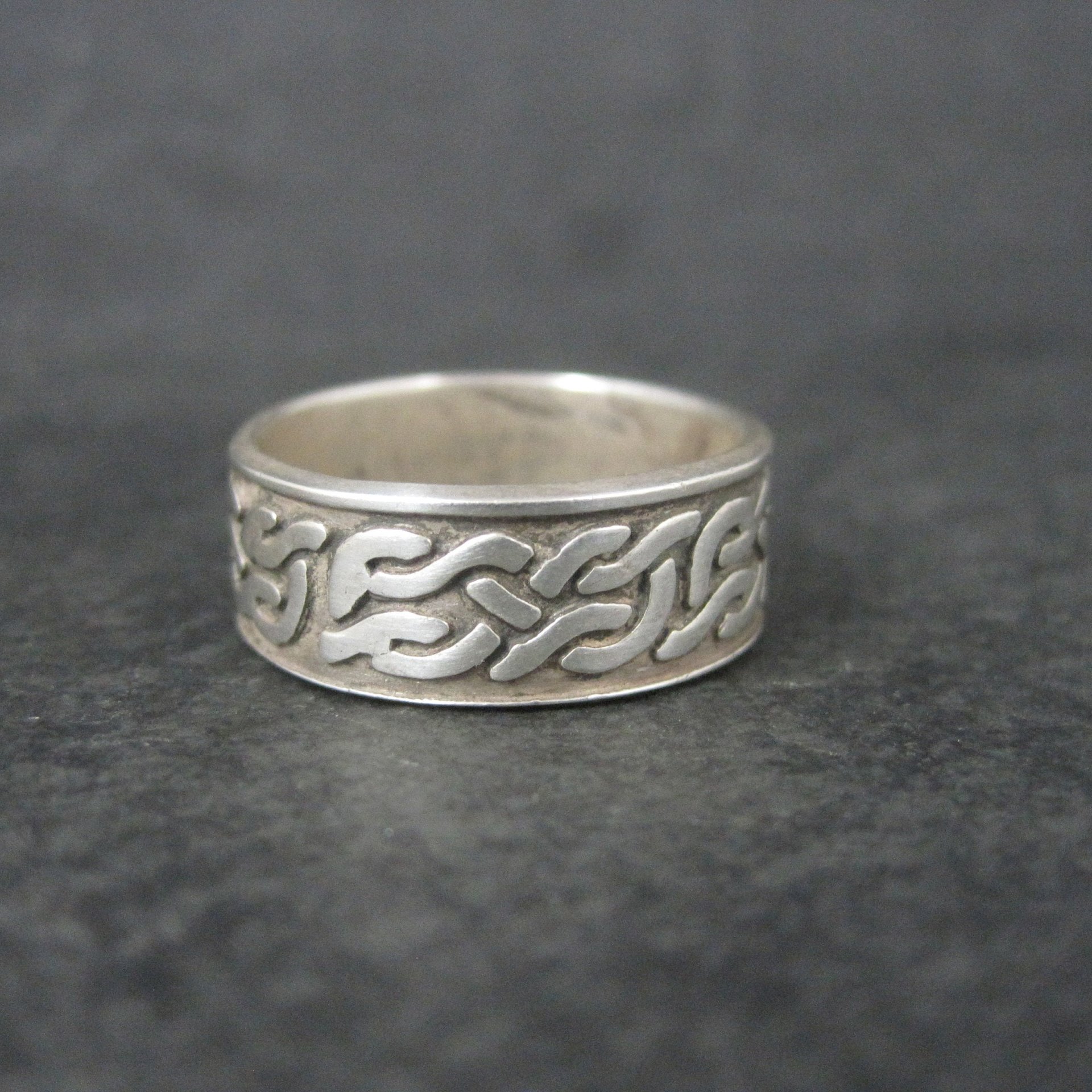 Vintage Sterling Celtic Band Ring Size 11