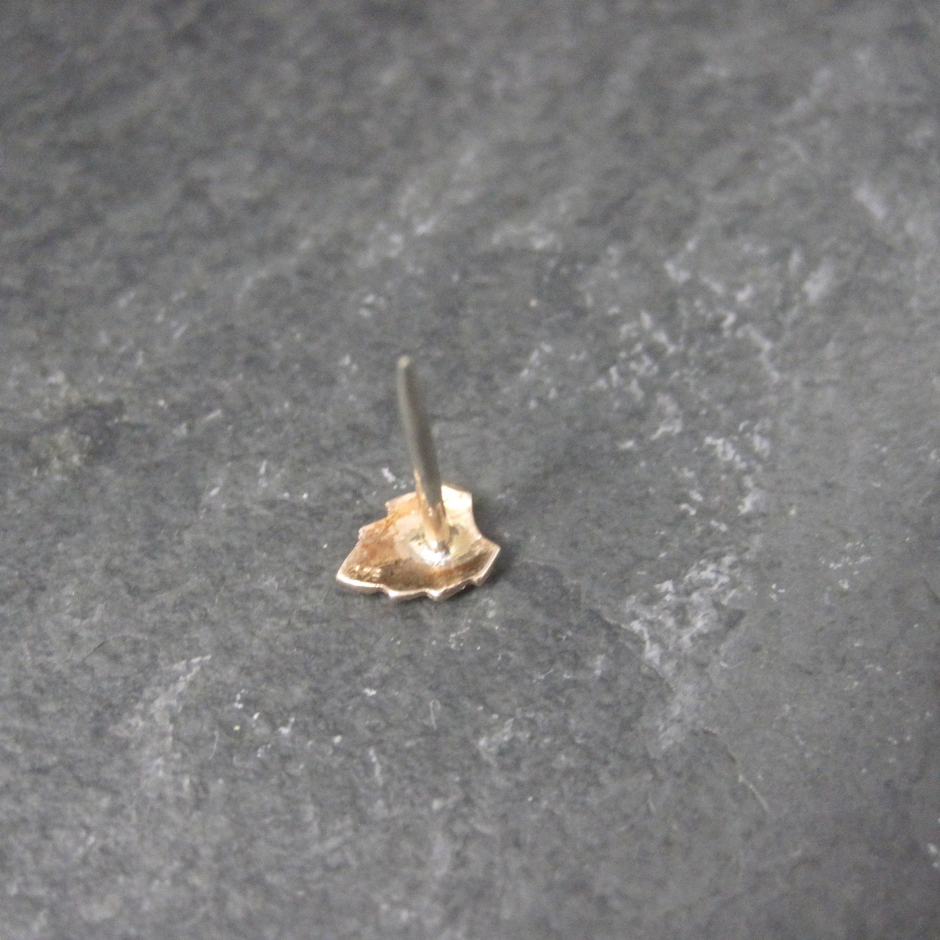 Tiny Rose Gold Leaf Tie Tack