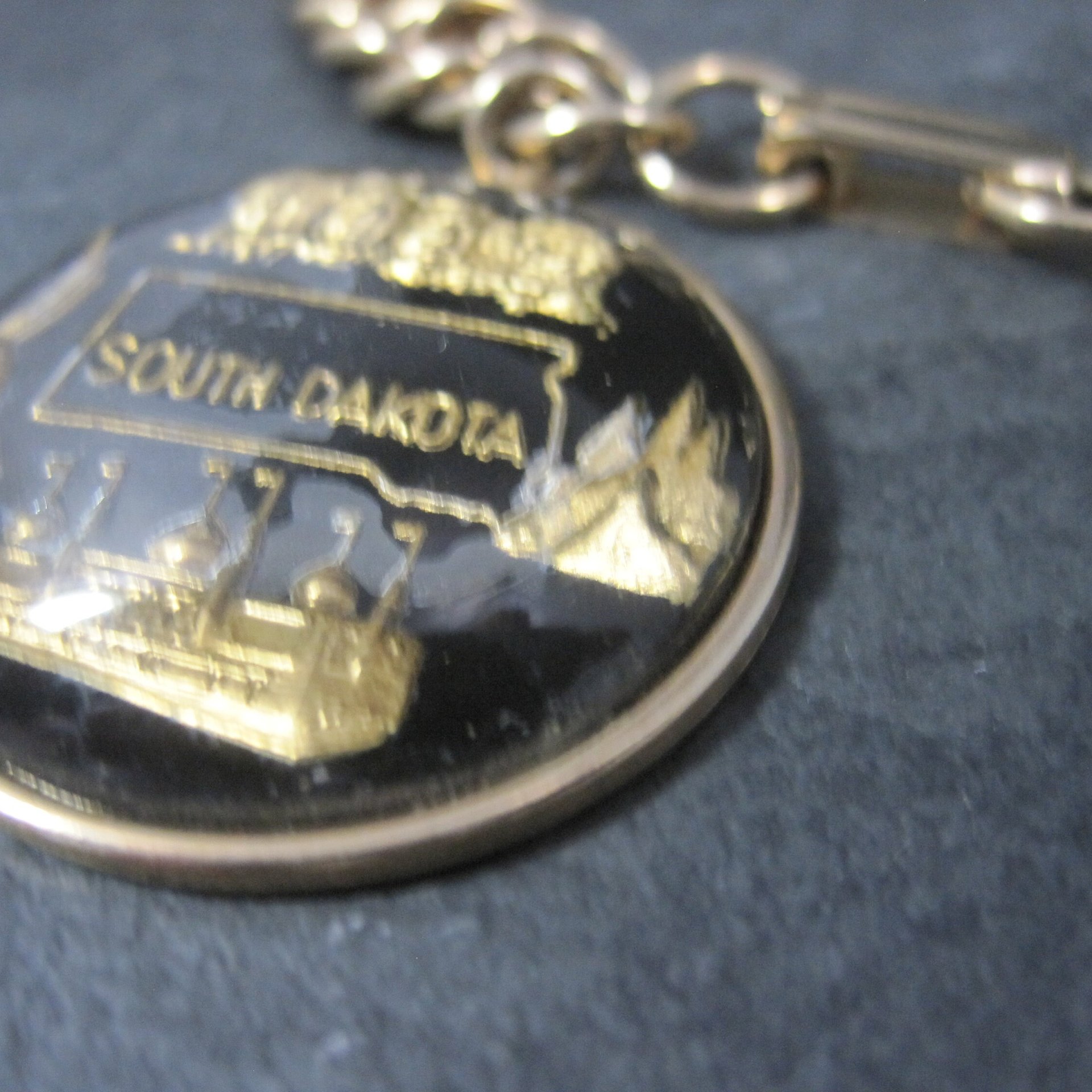 Vintage 50s South Dakota Souvenir Charm Bracelet 7 Inches