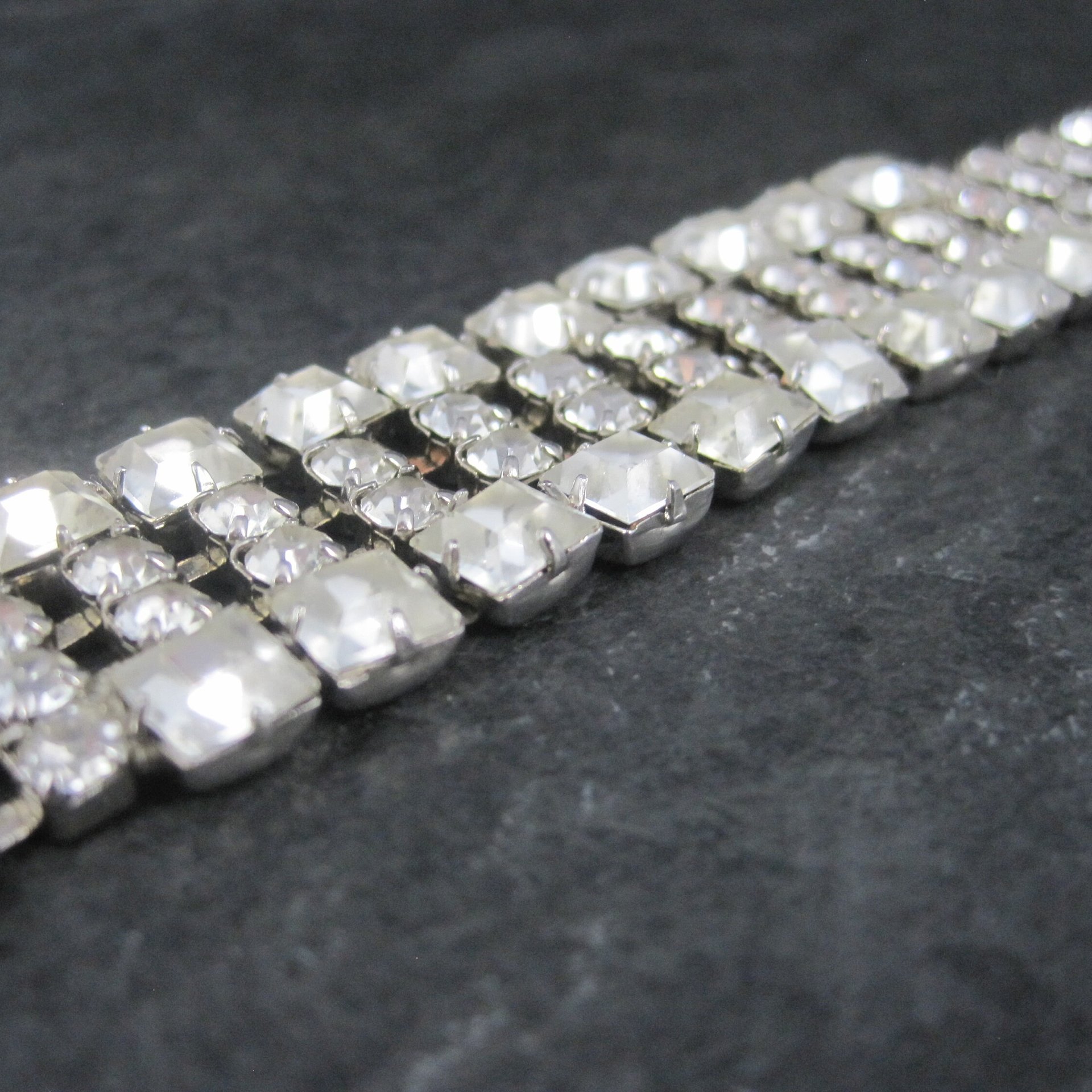 Vintage 50s Rhinestone Bracelet 6.75 Inches