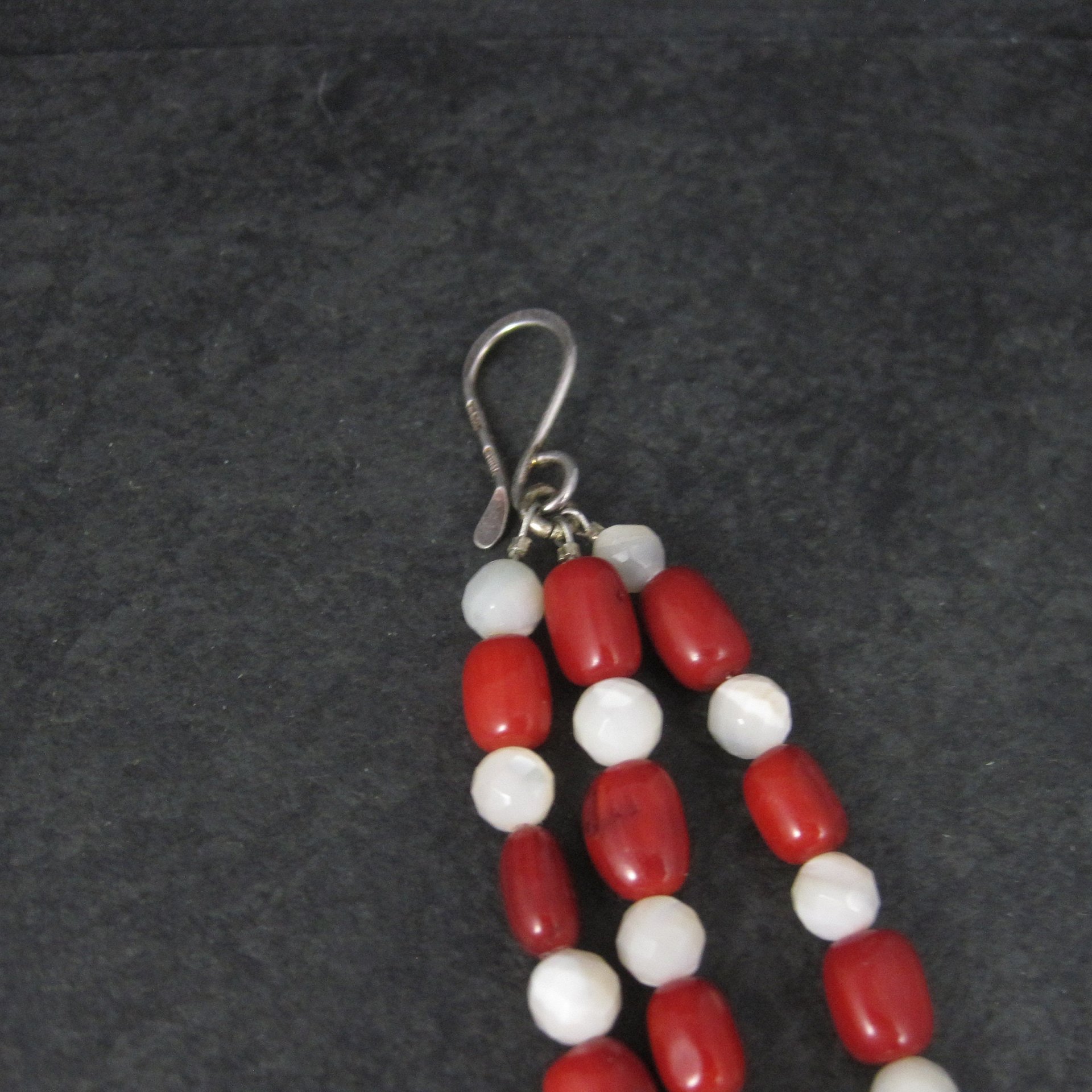 Vintage Coral Mother of Pearl 3 Strand Necklace Desert Rose Trading