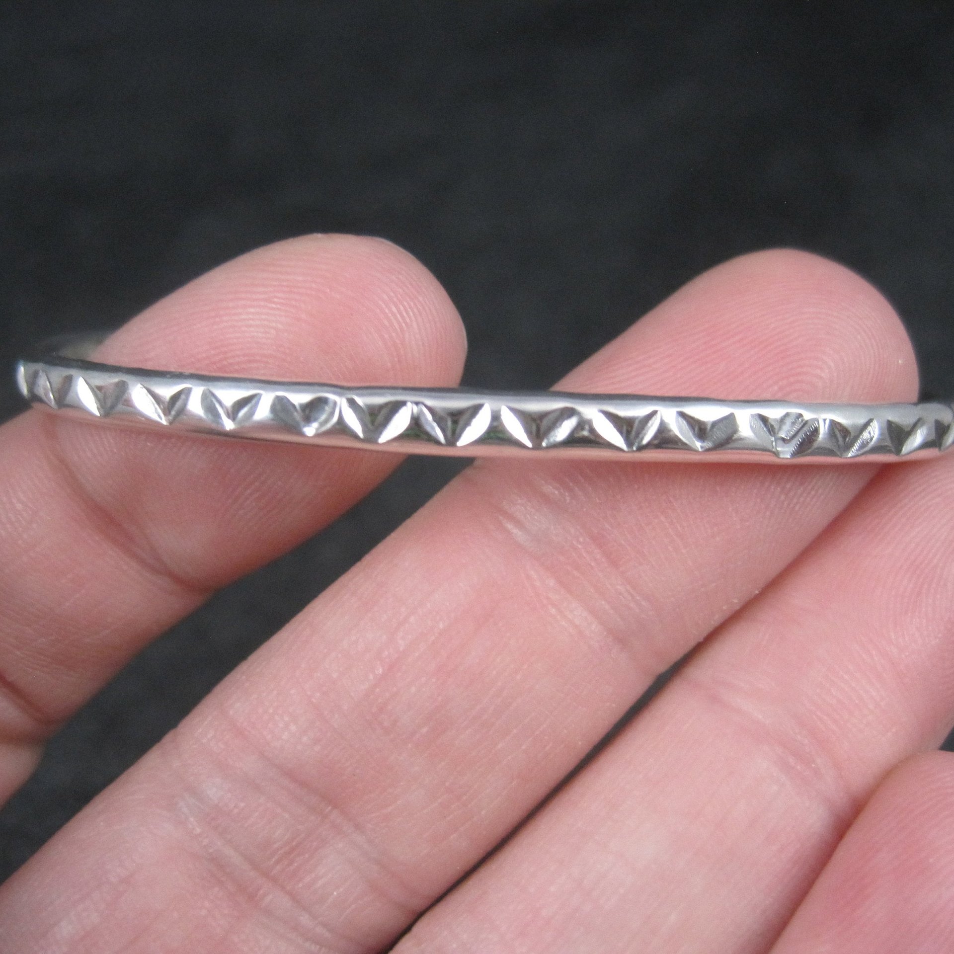 Southwestern Sterling Cuff Bracelet 6 Inches