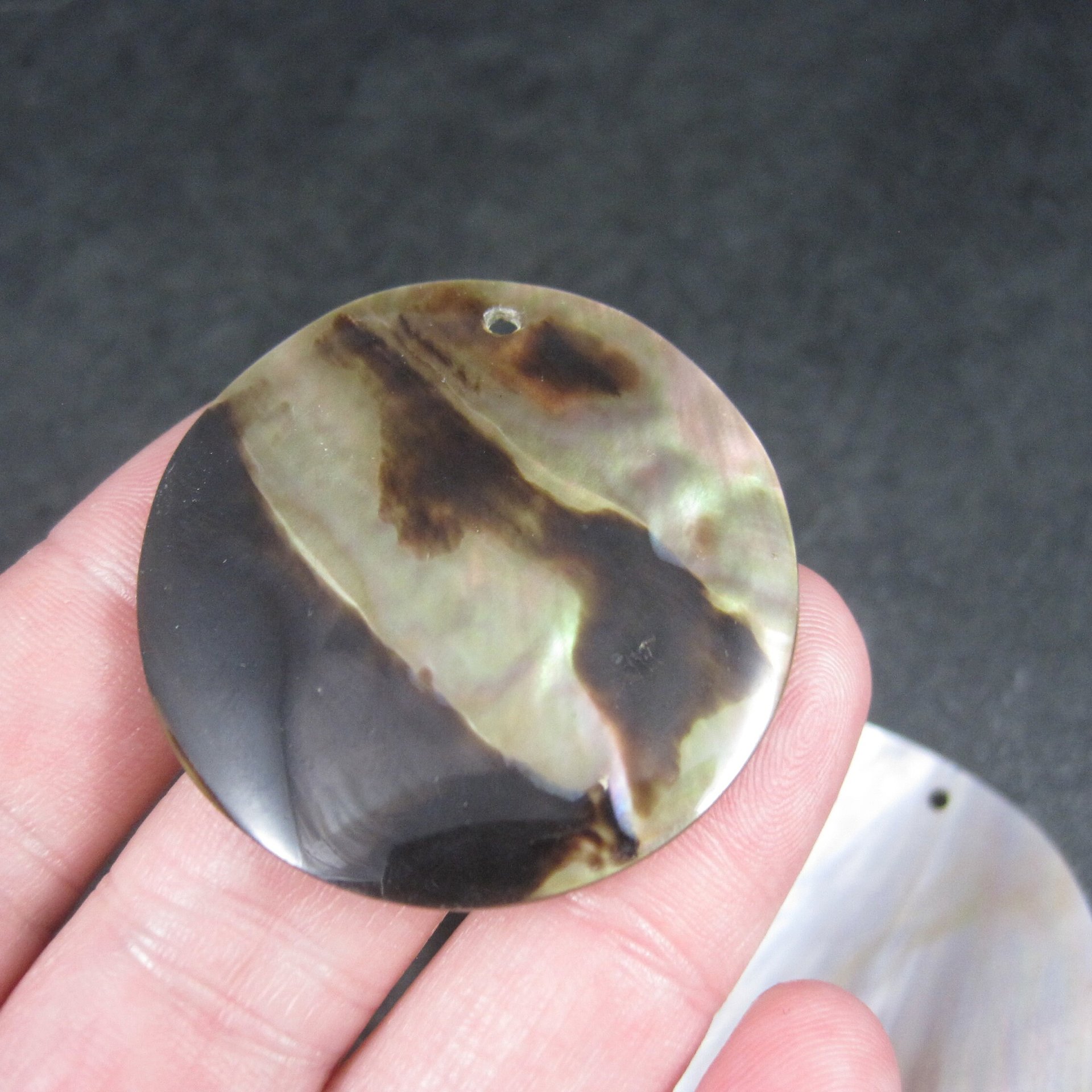 Lot of 2 Mother of Pearl Pendant Focals