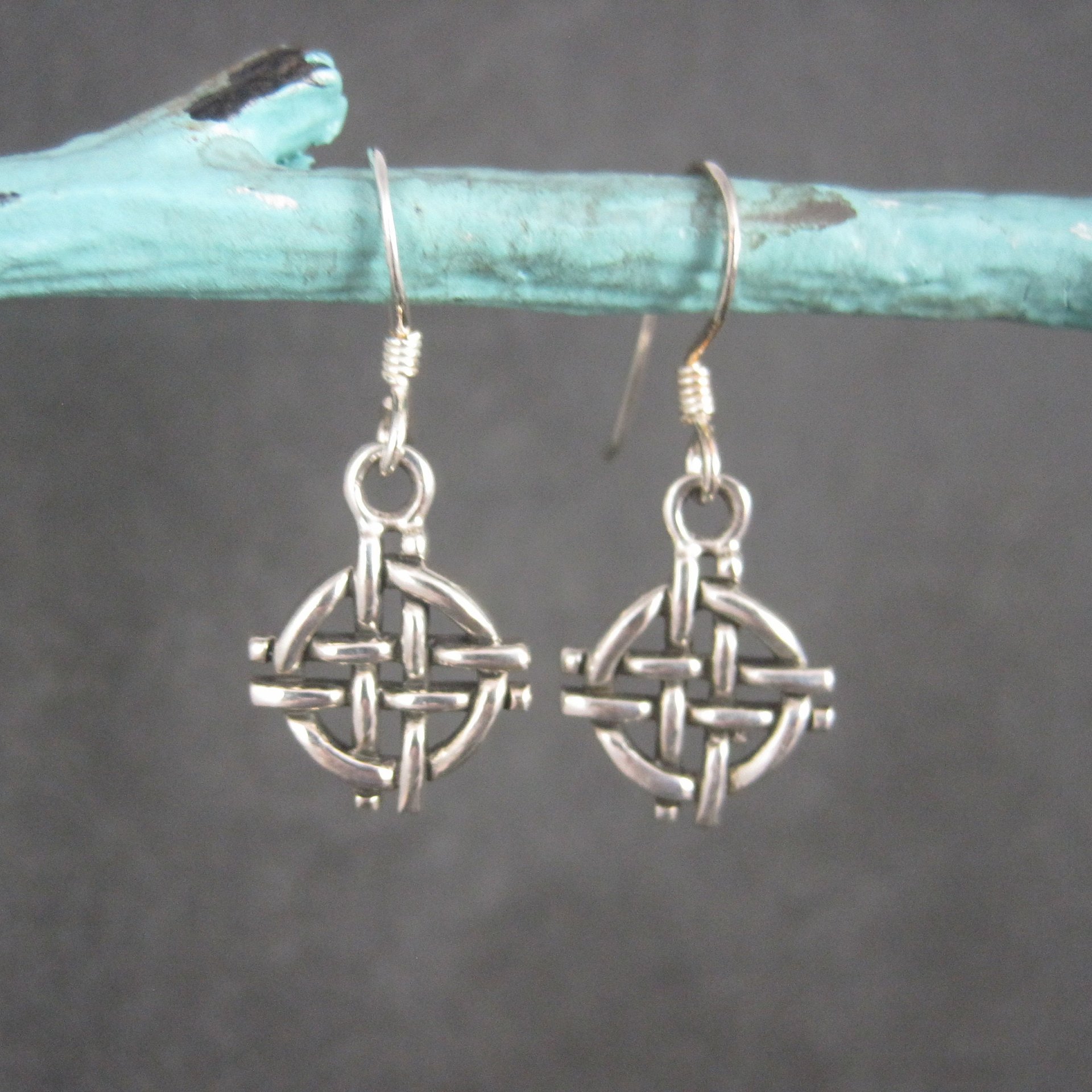 Vintage 90s Sterling Celtic Earrings