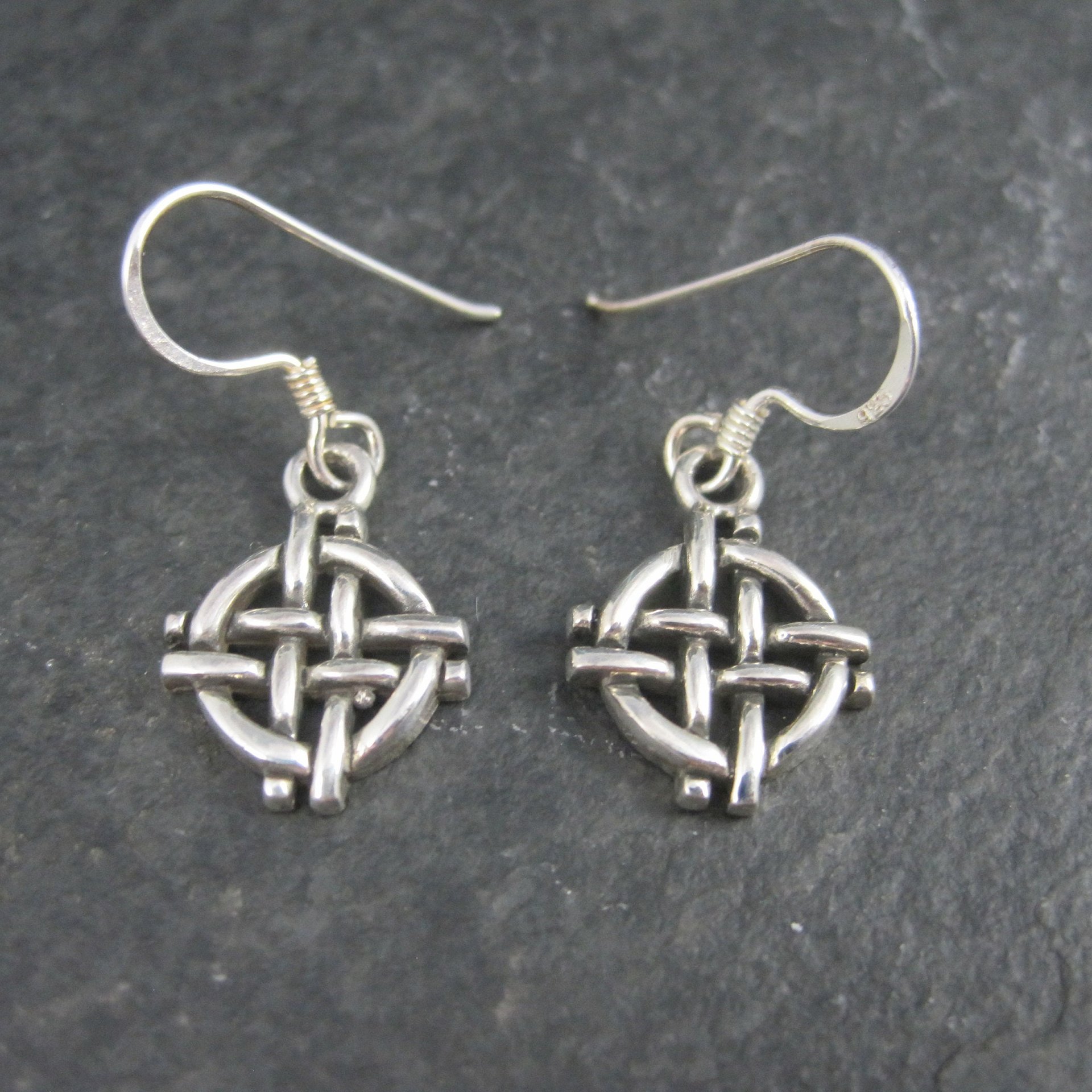 Vintage 90s Sterling Celtic Earrings