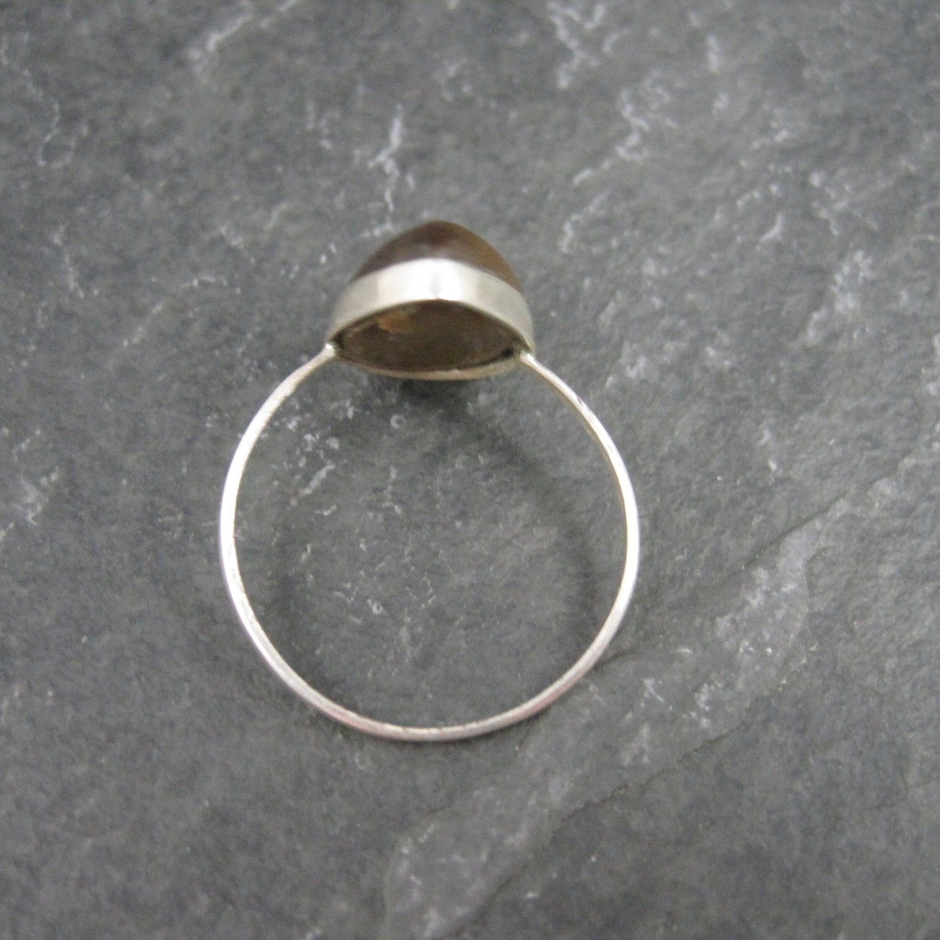 Dainty Sterling Tigers Eye Ring Size 10