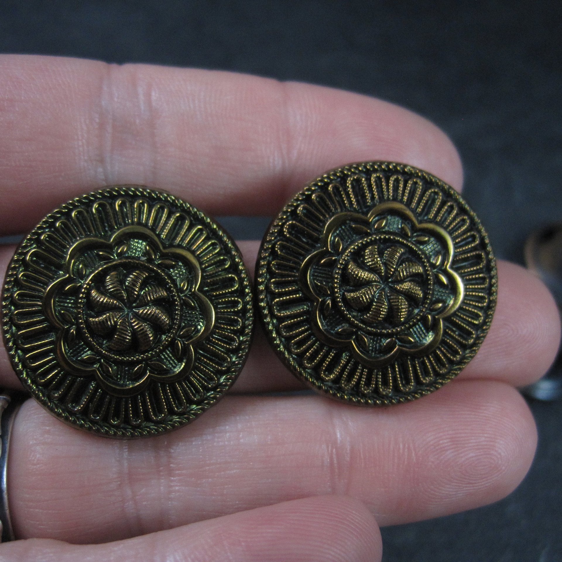 Destash Lot of 3 Copper Clip On Earrings