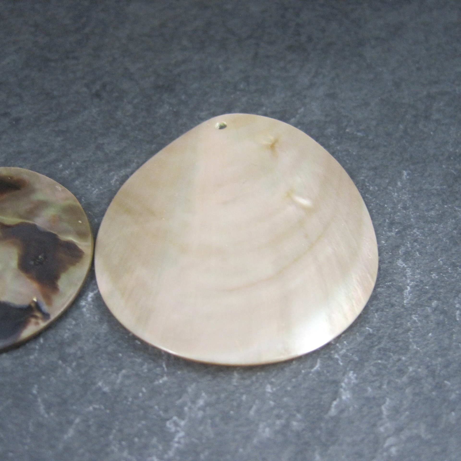 Lot of 2 Mother of Pearl Pendant Focals