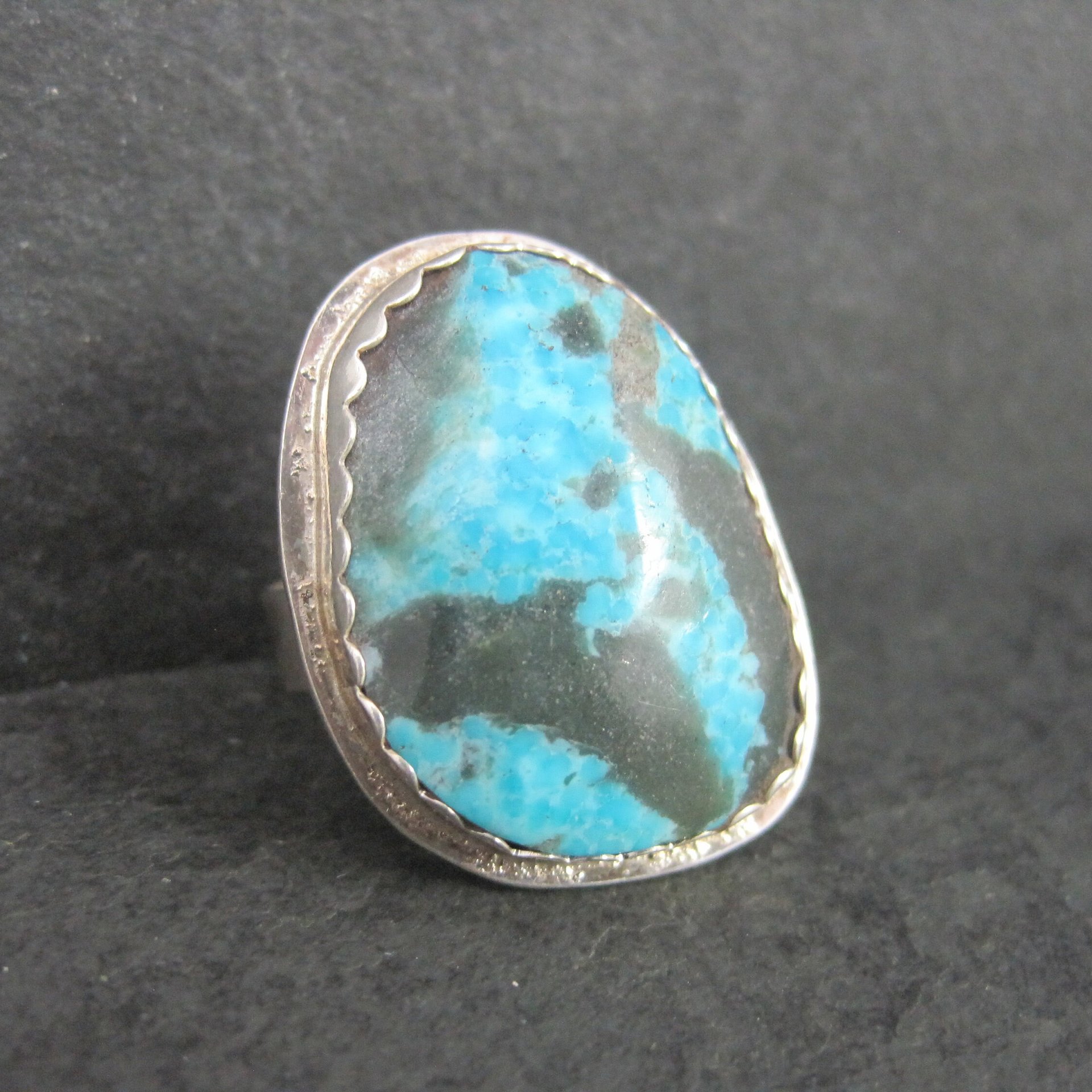 Vintage Navajo Sterling Turquoise Ring Size 7