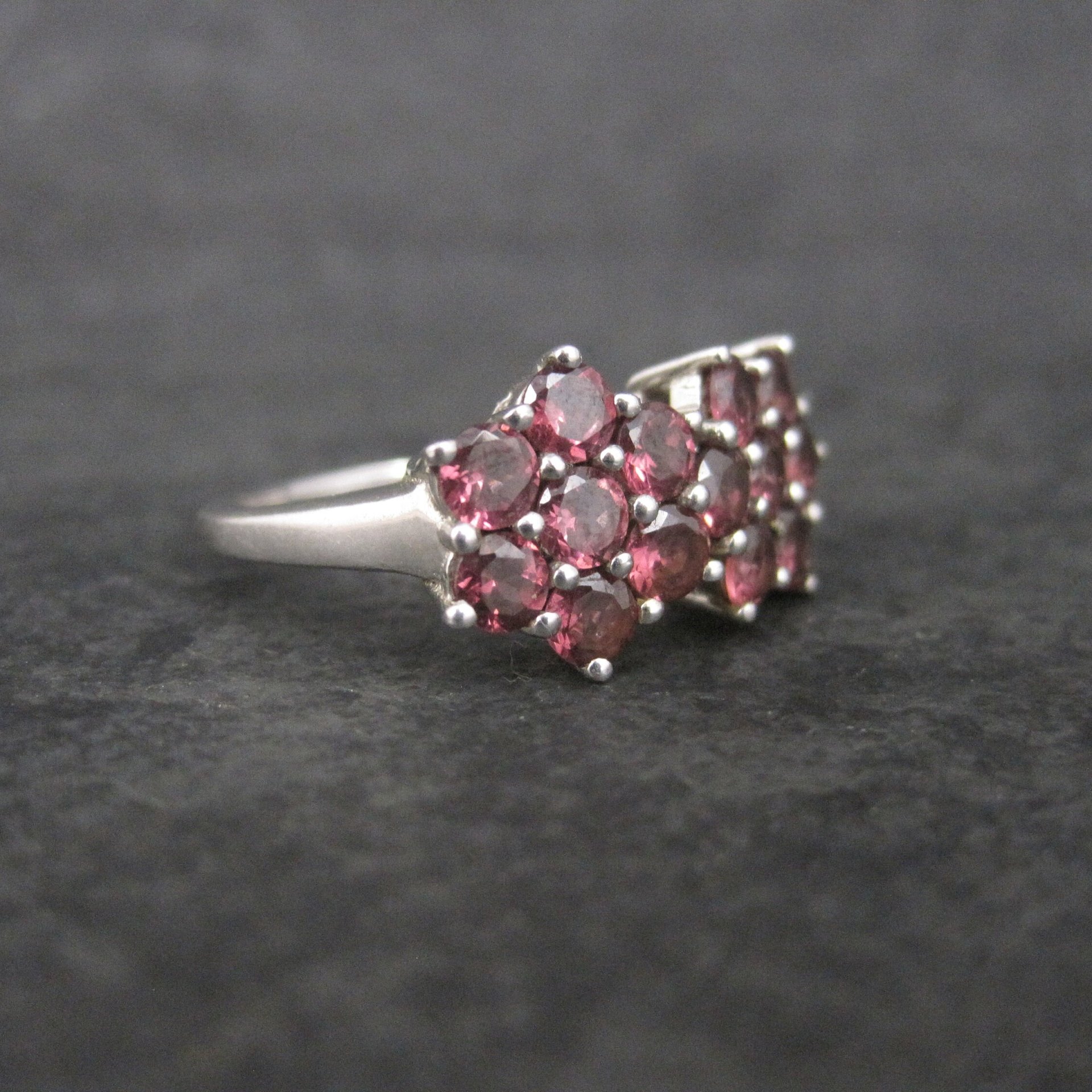 Vintage Sterling Rhodolite Garnet Ring Size 9