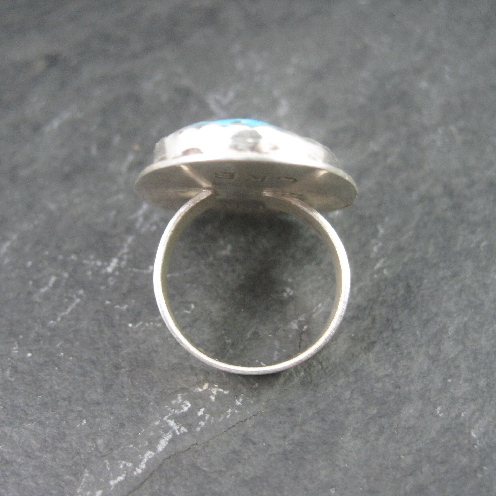 Vintage Navajo Sterling Turquoise Ring Size 7