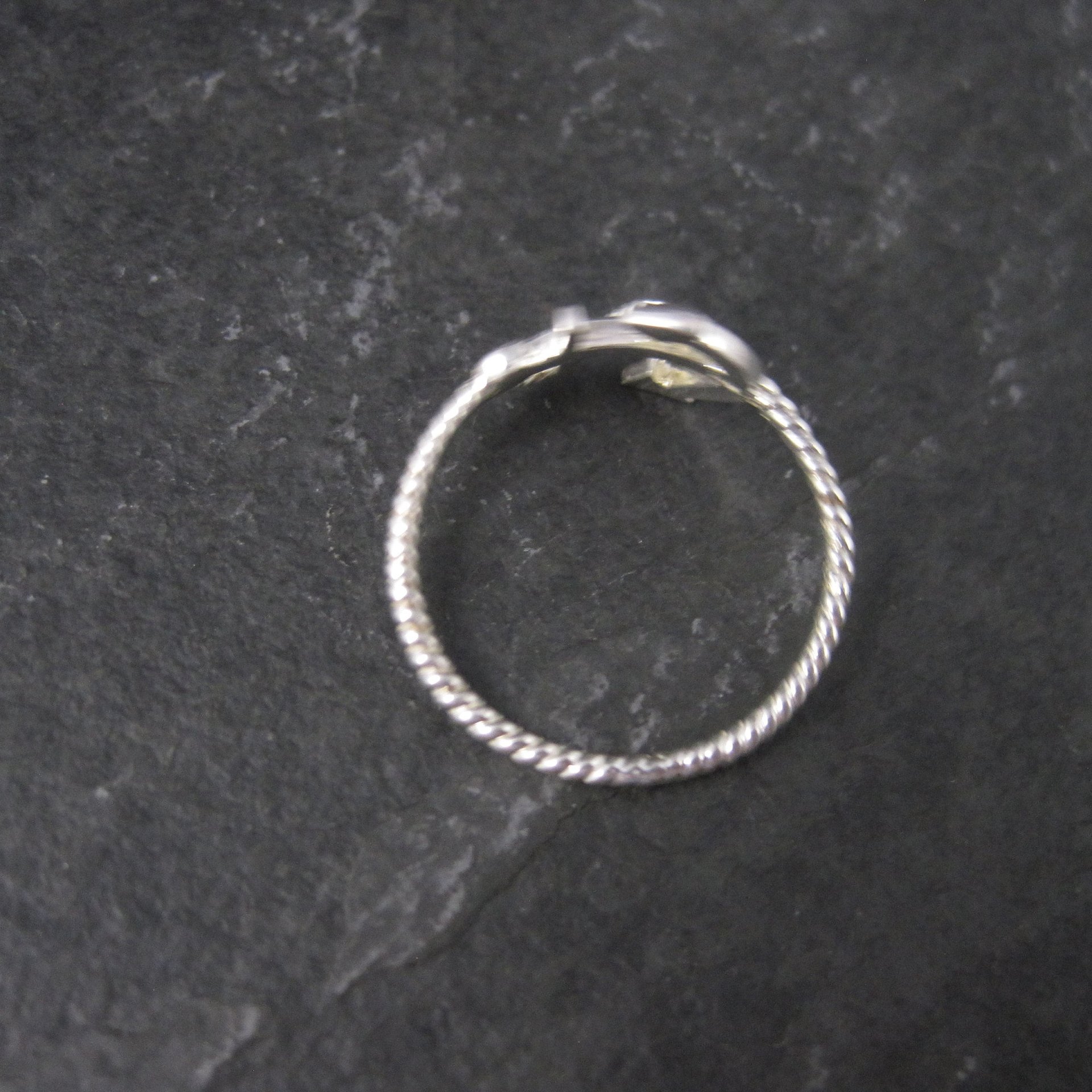 Dainty Estate Sterling Anchor Ring Size 6.5